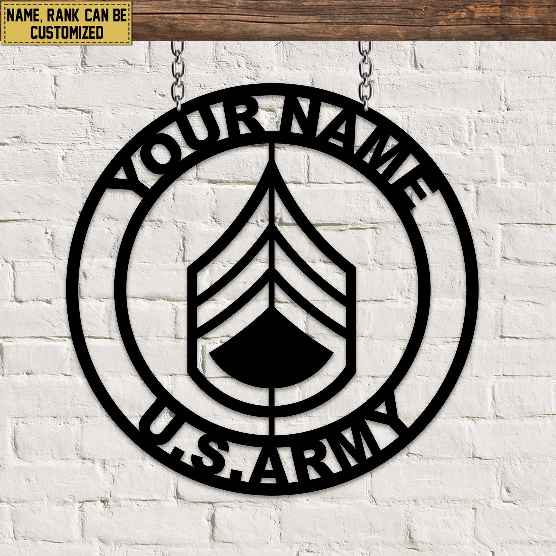 Premium Custom US Army Metal Signs VPVC900801, Gifts For Army Veteran