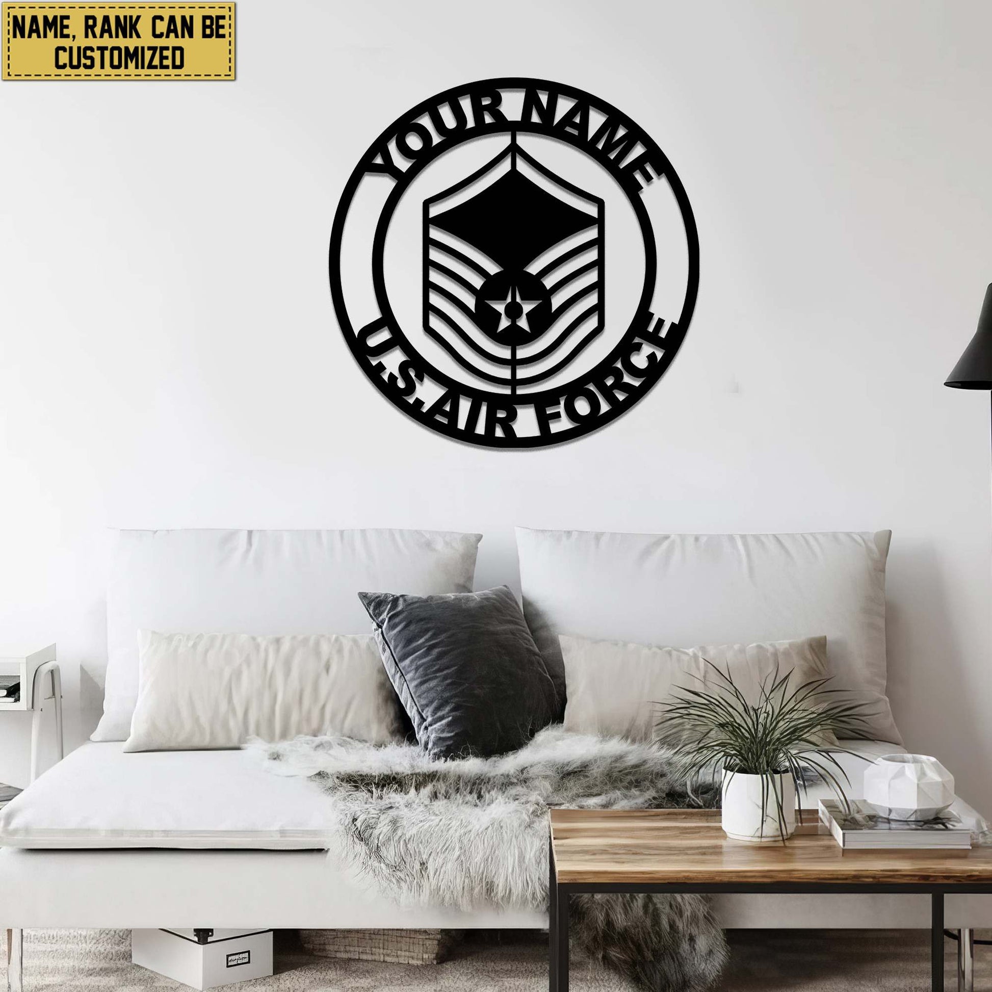 Premium Custom USAF Metal Signs VPVC900804, Gifts For Air Force Veteran