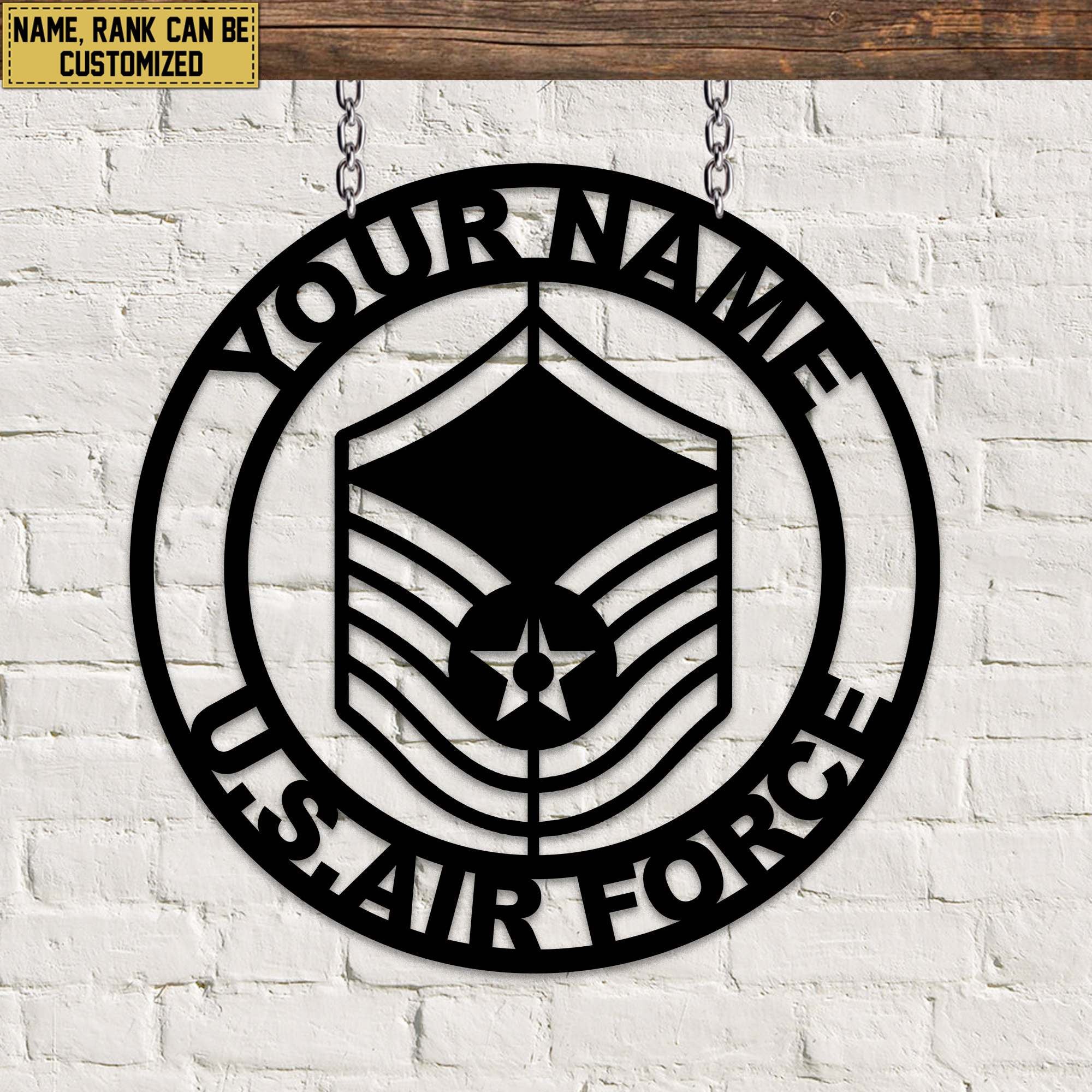 Premium Custom USAF Metal Signs VPVC900804, Gifts For Air Force Veteran