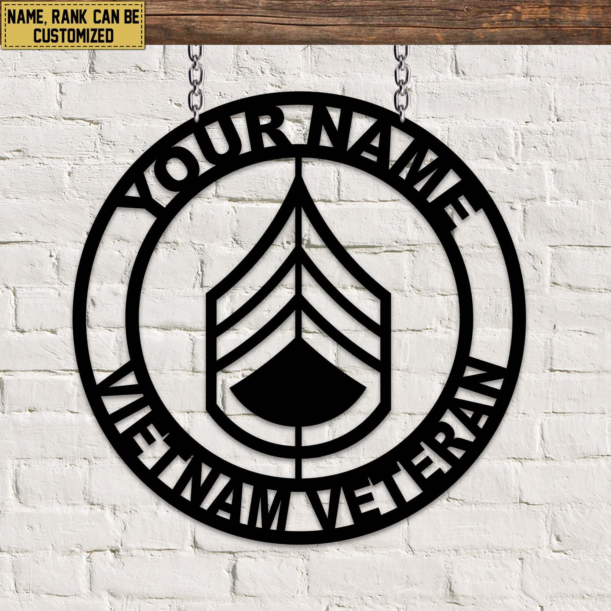 Premium Custom Vietnam Veteran Metal Signs VPVC900806, Gifts For Vietnam Veteran