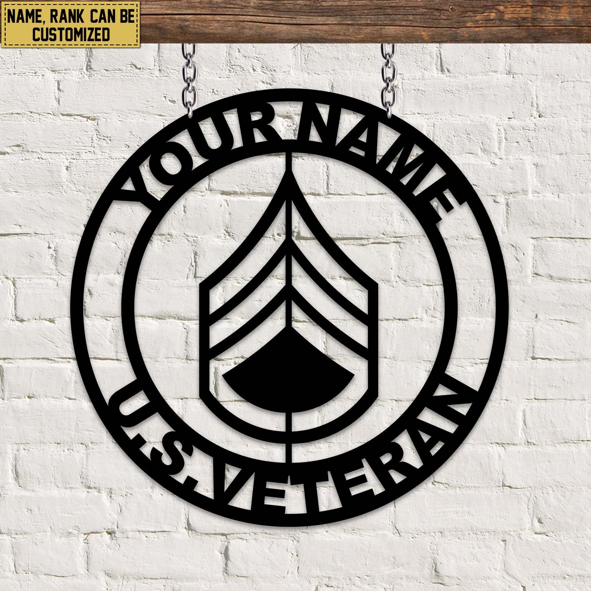 Premium Custom US Veteran Metal Signs VPVC900807, Gifts For US Veteran