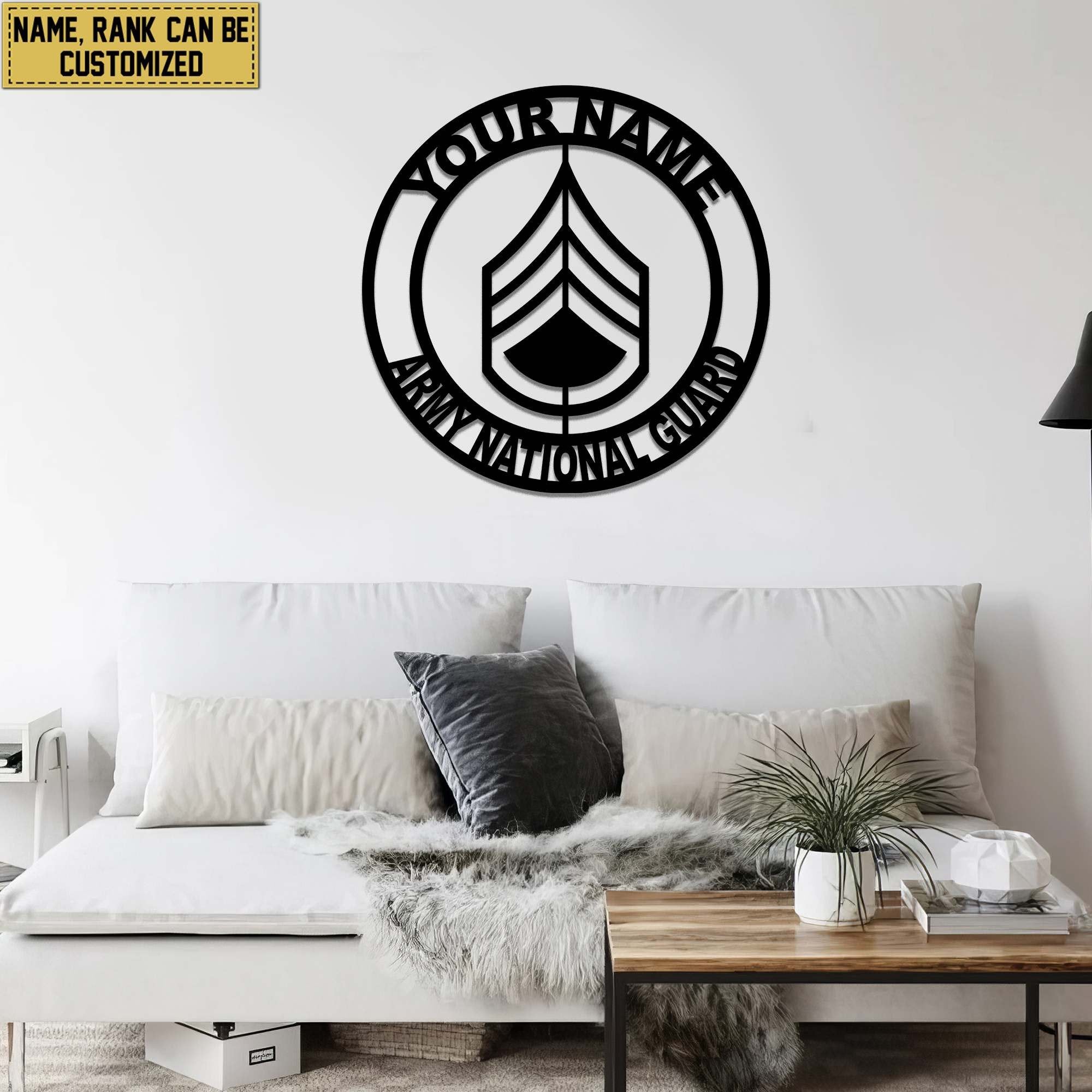 Premium Custom Army National Guard Veteran Metal Signs VPVC900808, Gifts For Army National Guard Veteran