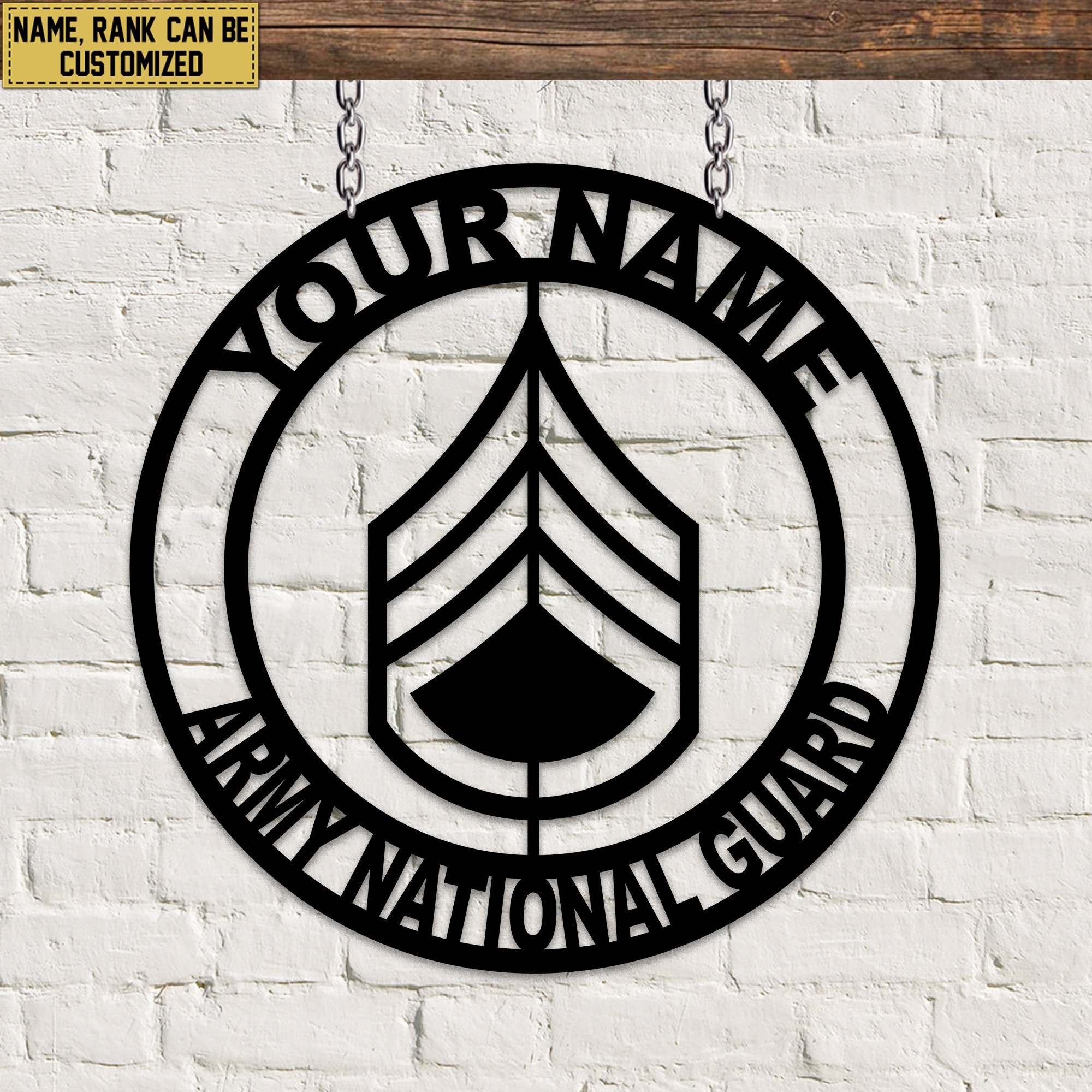 Premium Custom Army National Guard Veteran Metal Signs VPVC900808, Gifts For Army National Guard Veteran