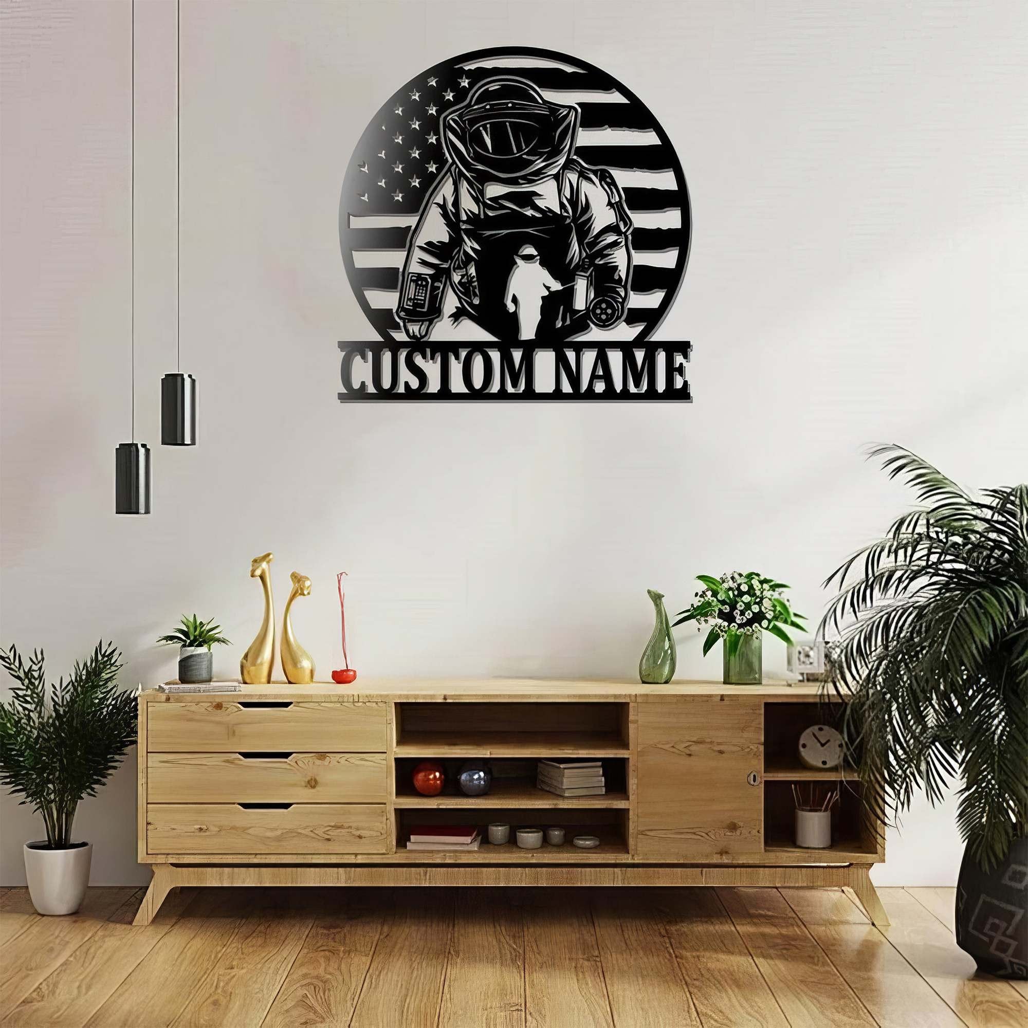 Premium Custom US Veteran Metal Signs VPVC901125, Gifts For Veteran, US Bomb Disposal Sign Bomb Squad Name Bomb Team Independence Day Veteran Day Patriotic Decor Gift