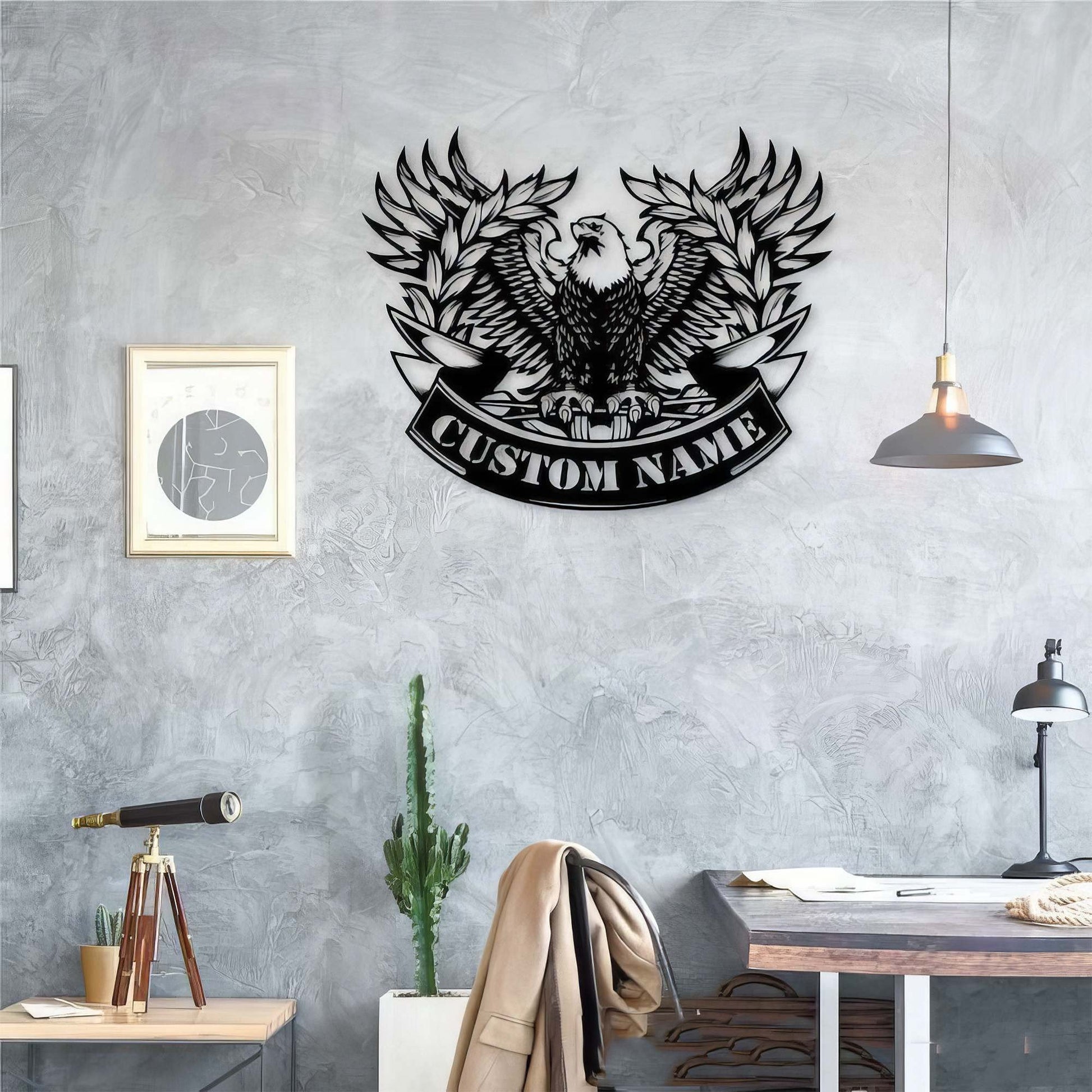 Premium Custom US Veteran Metal Signs VPVC901127, Gifts For Veteran, US Flag & Eagle Sign Independence Day Veteran Day Patriotic Decor