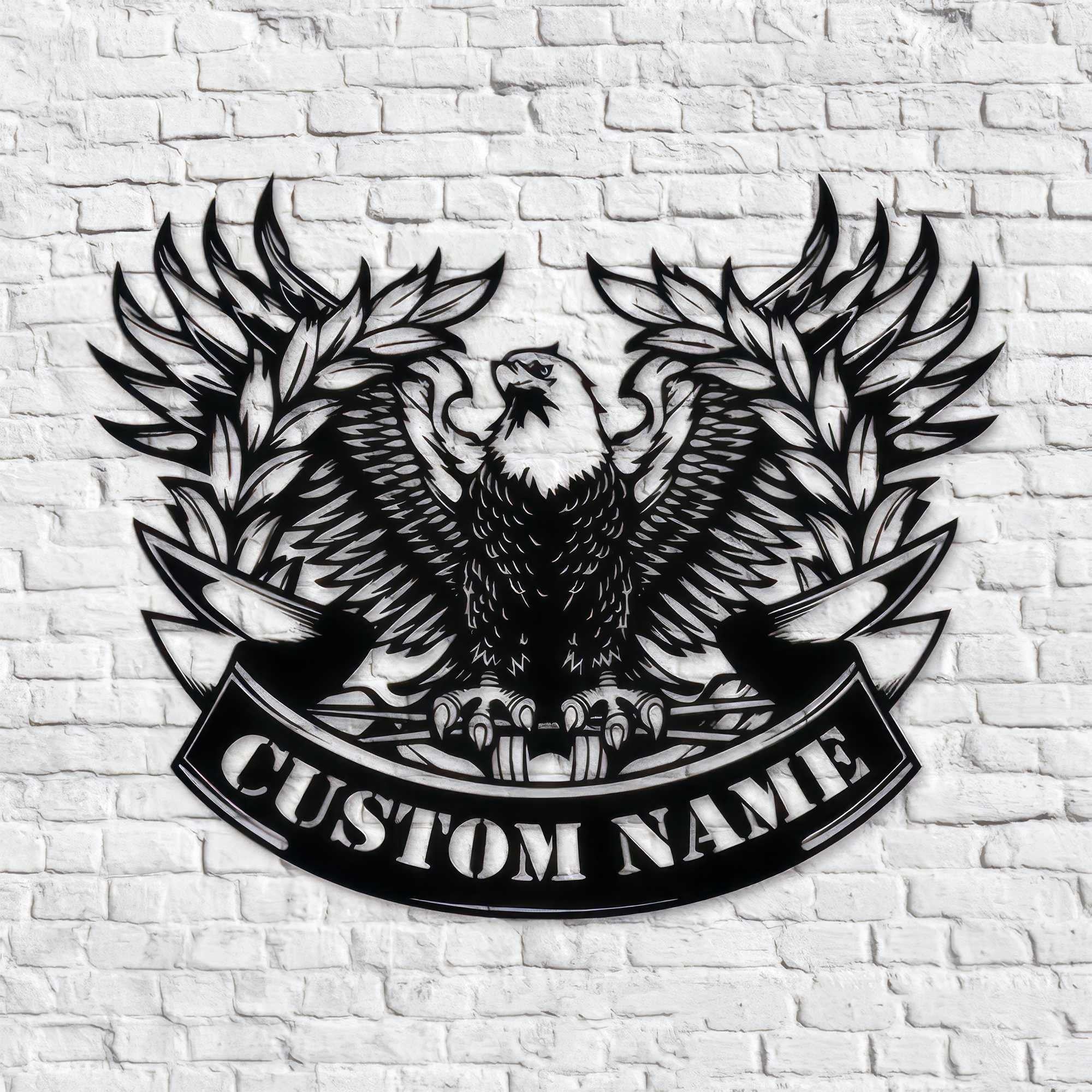 Premium Custom US Veteran Metal Signs VPVC901127, Gifts For Veteran, US Flag & Eagle Sign Independence Day Veteran Day Patriotic Decor