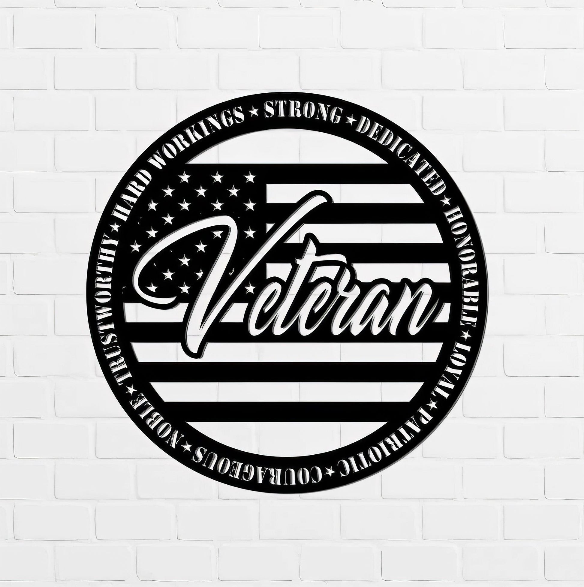 Premium US Veteran Metal Signs VPVC901130, Gifts For Veteran, US Flag Veteran Sign Retirement Gifts Independence Day Veteran Day Patriotic Decor