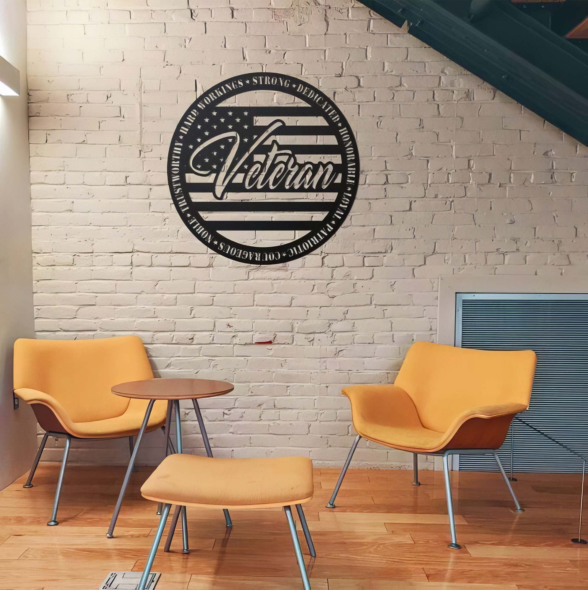 Premium US Veteran Metal Signs VPVC901130, Gifts For Veteran, US Flag Veteran Sign Retirement Gifts Independence Day Veteran Day Patriotic Decor