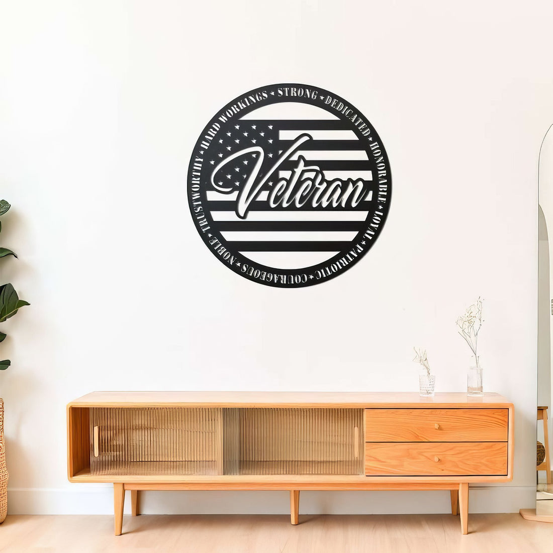 Premium US Veteran Metal Signs VPVC901130, Gifts For Veteran, US Flag Veteran Sign Retirement Gifts Independence Day Veteran Day Patriotic Decor