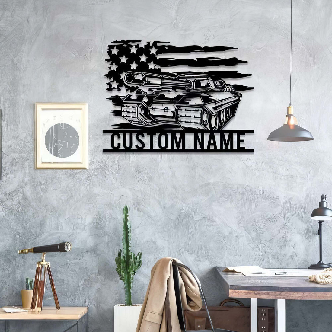 Premium Custom US Veteran Metal Signs VPVC901138, Gifts For Veteran, US Tank Soldier Military Sign Independence Day Veteran Day Patriotic Decor