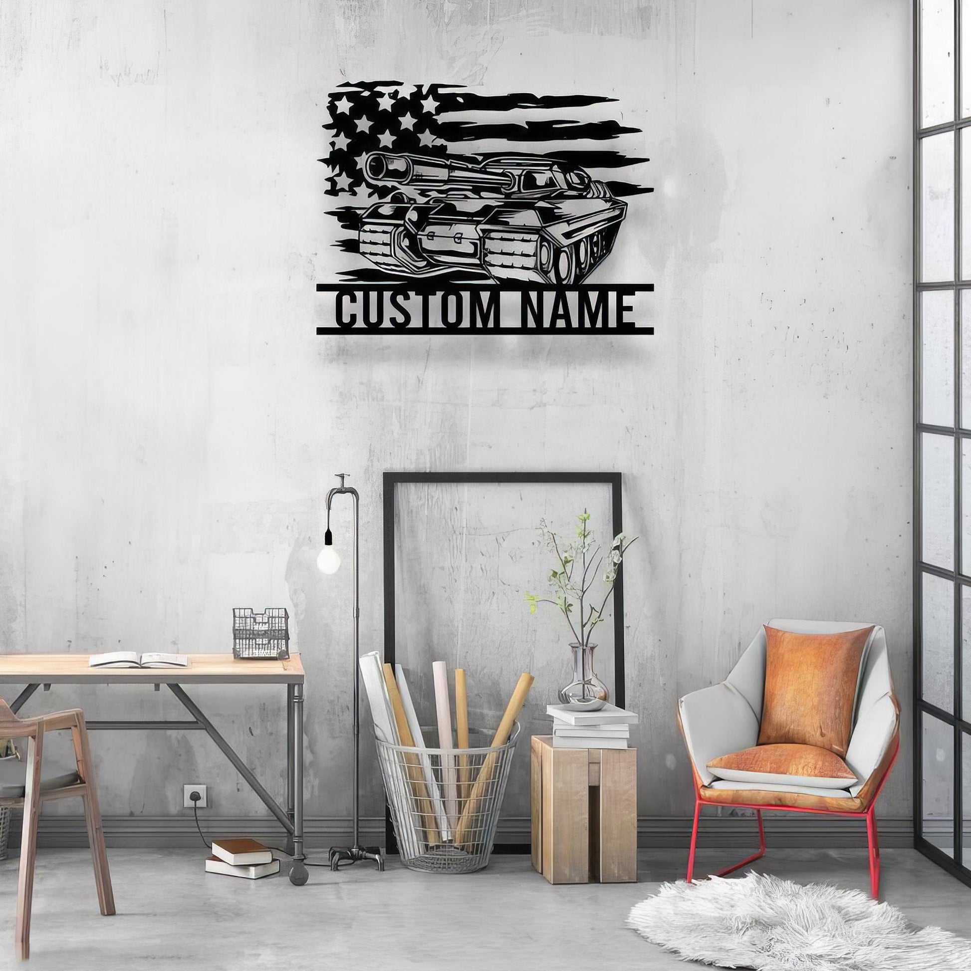 Premium Custom US Veteran Metal Signs VPVC901138, Gifts For Veteran, US Tank Soldier Military Sign Independence Day Veteran Day Patriotic Decor