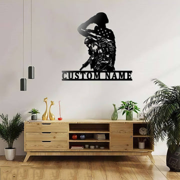 Premium Custom US Veteran Metal Signs VPVC901147, Gifts For US Veterans, USA Soldier Sign Military Independence Day Veteran Day Patriotic Decor Gift