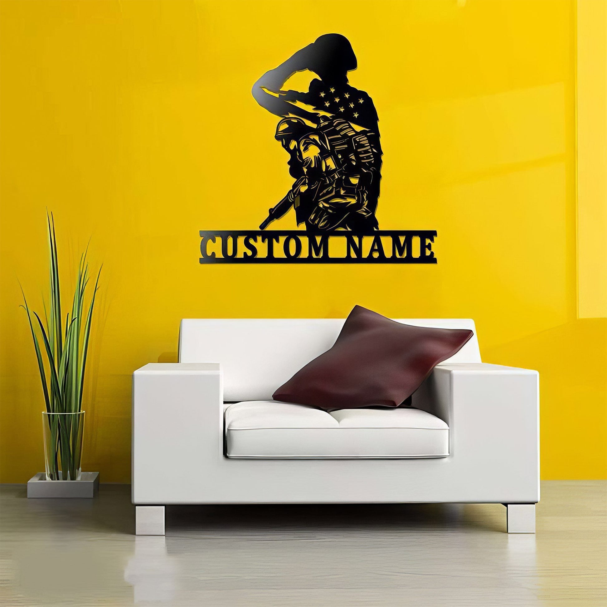 Premium Custom US Veteran Metal Signs VPVC901147, Gifts For US Veterans, USA Soldier Sign Military Independence Day Veteran Day Patriotic Decor Gift