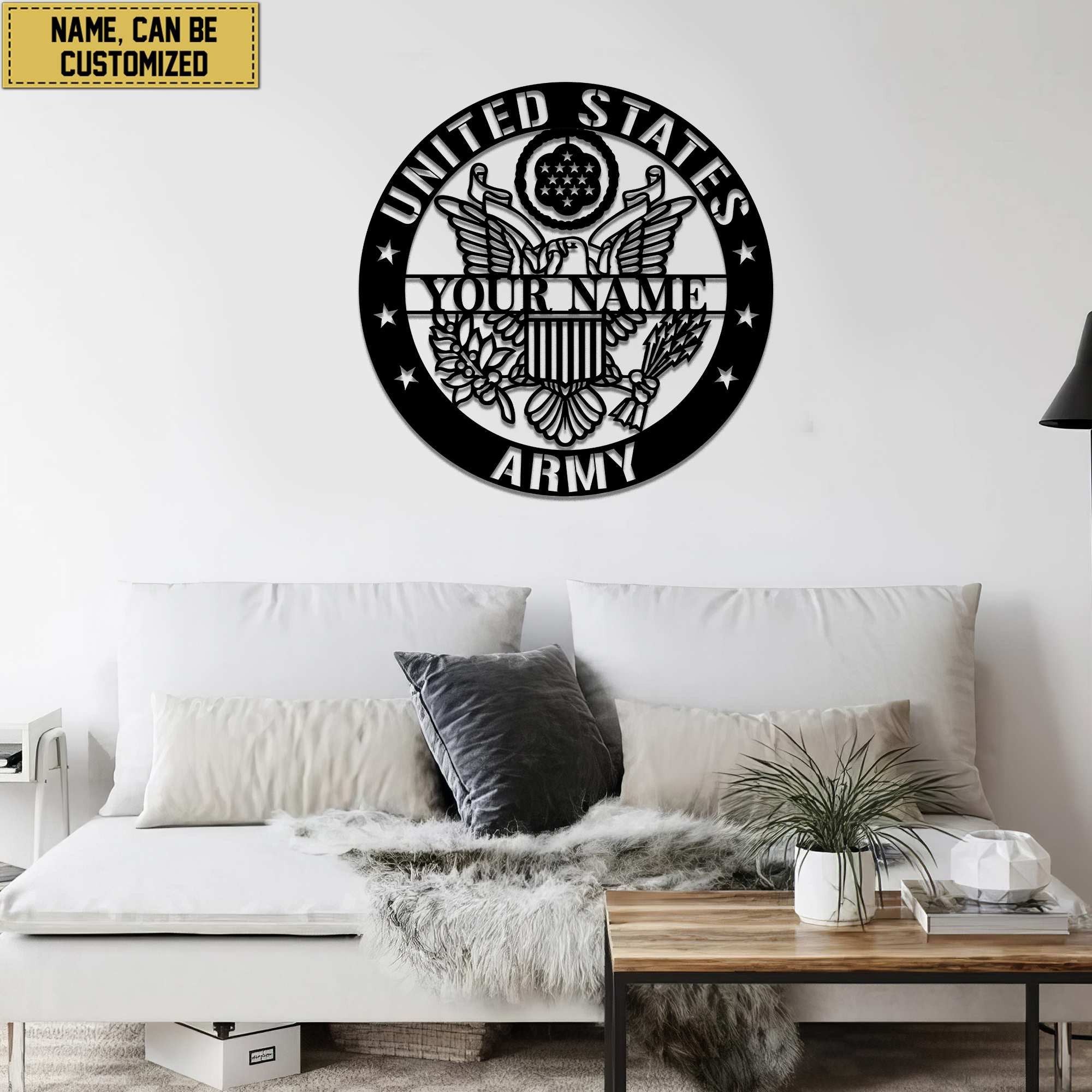 Premium Custom US Army Veteran Metal Signs VPVC900701, Gifts For Army Veteran, Best Gifts On Father's Day, Armed Forces Day, Independence Day, Veterans Day.