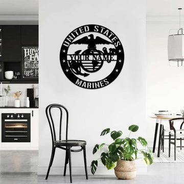 Premium Custom USMC Veteran Metal Signs VPVC900703, Gifts For Marine Veteran, Best Gifts On Father's Day, Armed Forces Day, Independence Day, Veterans Day.