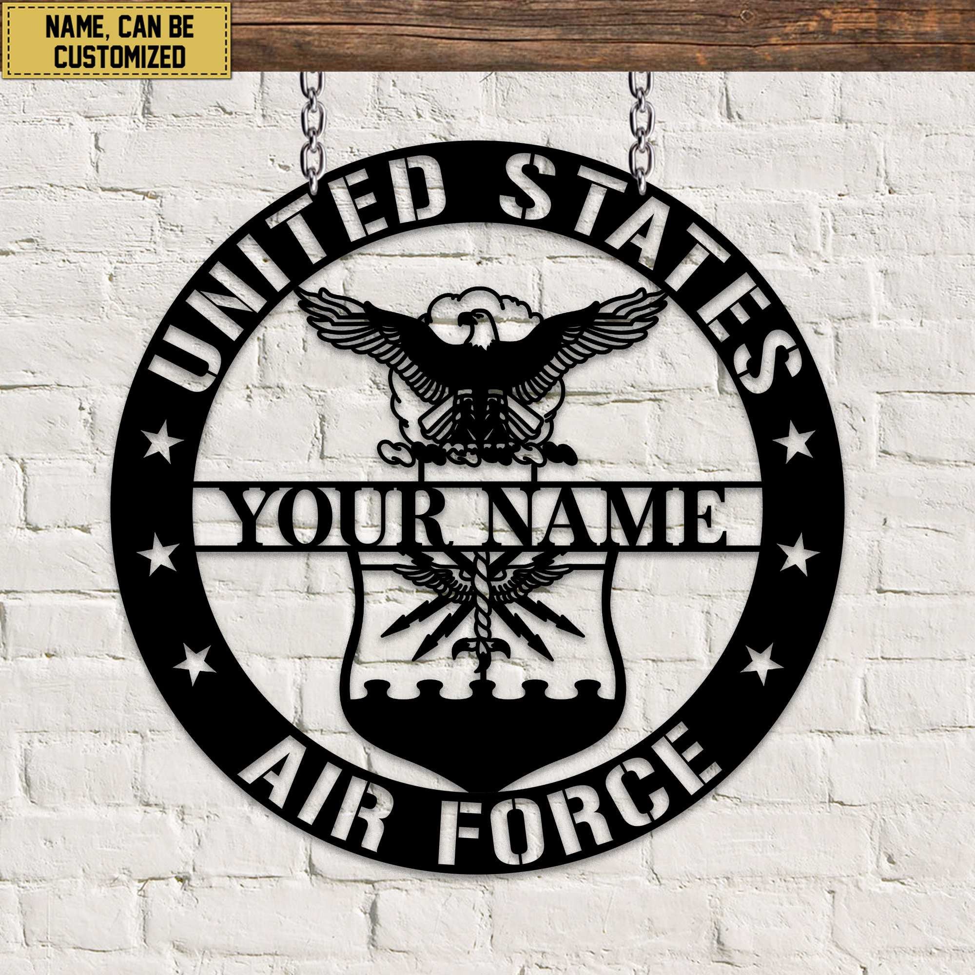 Premium Custom USAF Veteran Metal Signs VPVC900704, Gifts For Air Force Veteran, Best Gifts On Father's Day, Armed Forces Day, Independence Day, Veterans Day.