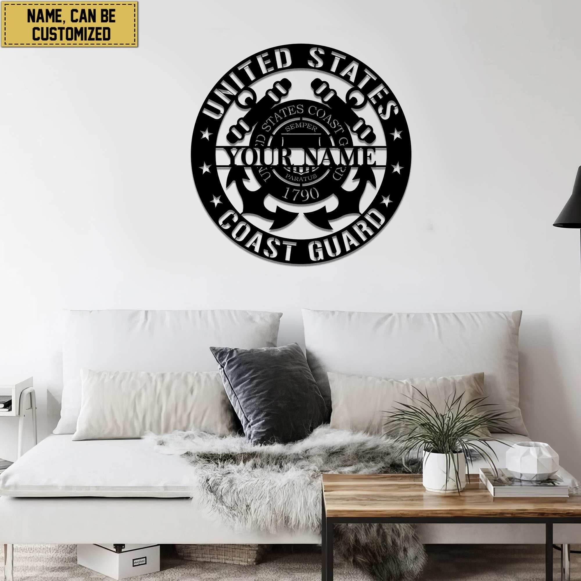 Premium Custom USCG Veteran Metal Signs VPVC900705, Gifts For Coast Guard Veteran, Best Gifts On Father's Day, Armed Forces Day, Independence Day, Veterans Day.