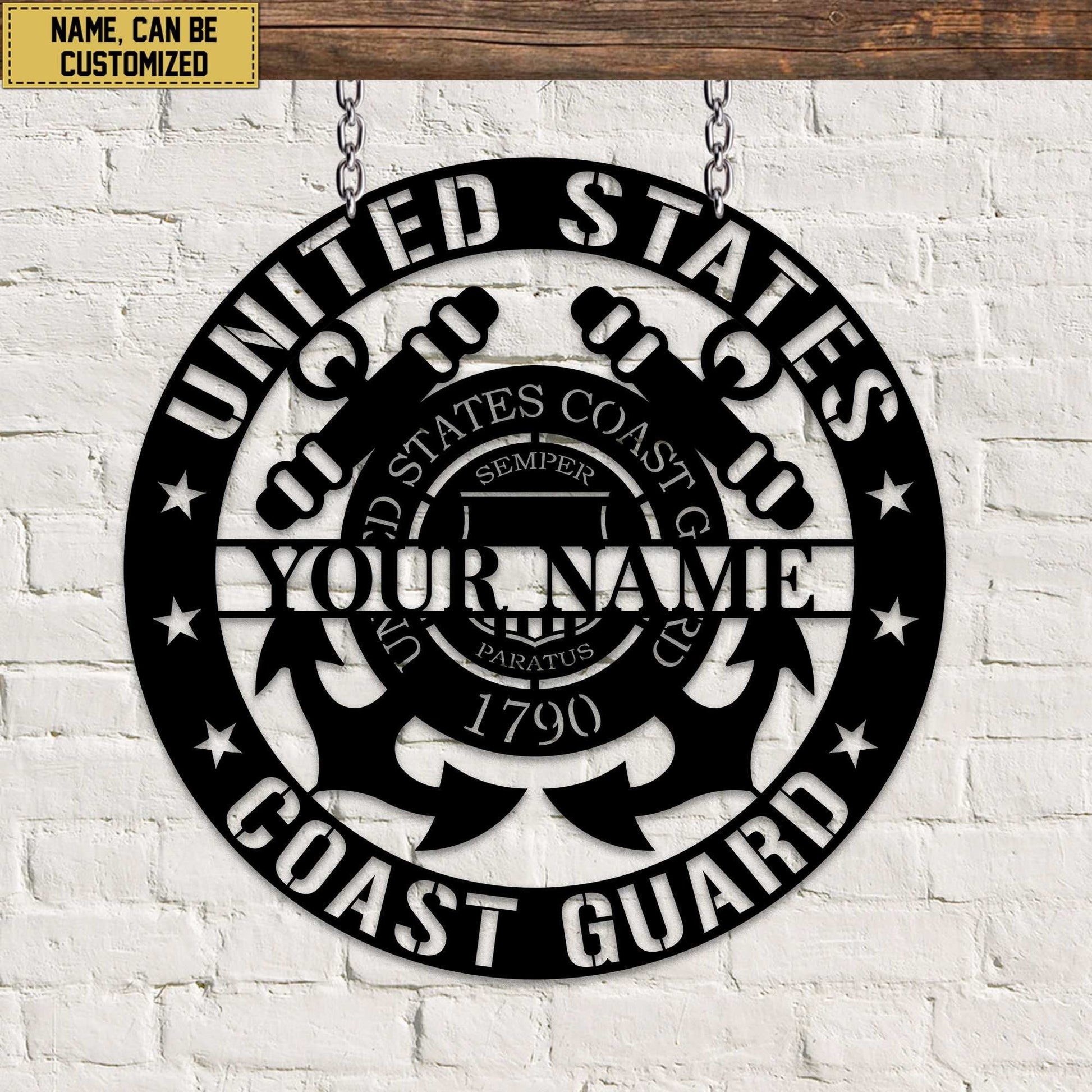 Premium Custom USCG Veteran Metal Signs VPVC900705, Gifts For Coast Guard Veteran, Best Gifts On Father's Day, Armed Forces Day, Independence Day, Veterans Day.