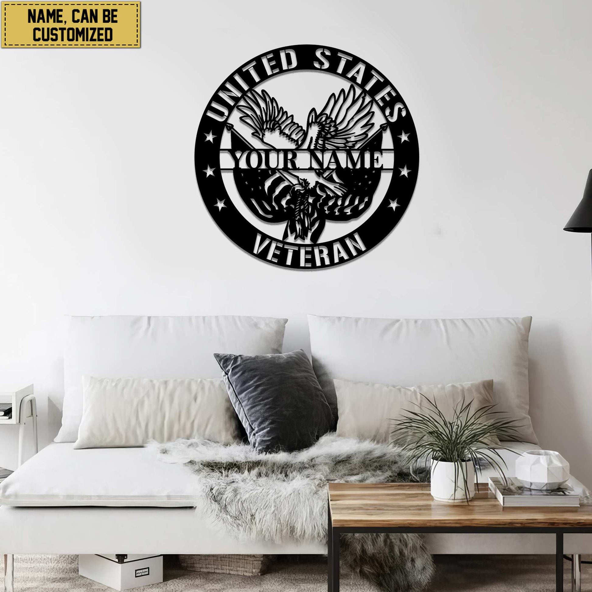 Premium Custom US Veteran Metal Signs VPVC900707, Gifts For US Veteran, Best Gifts On Father's Day, Armed Forces Day, Independence Day, Veterans Day.