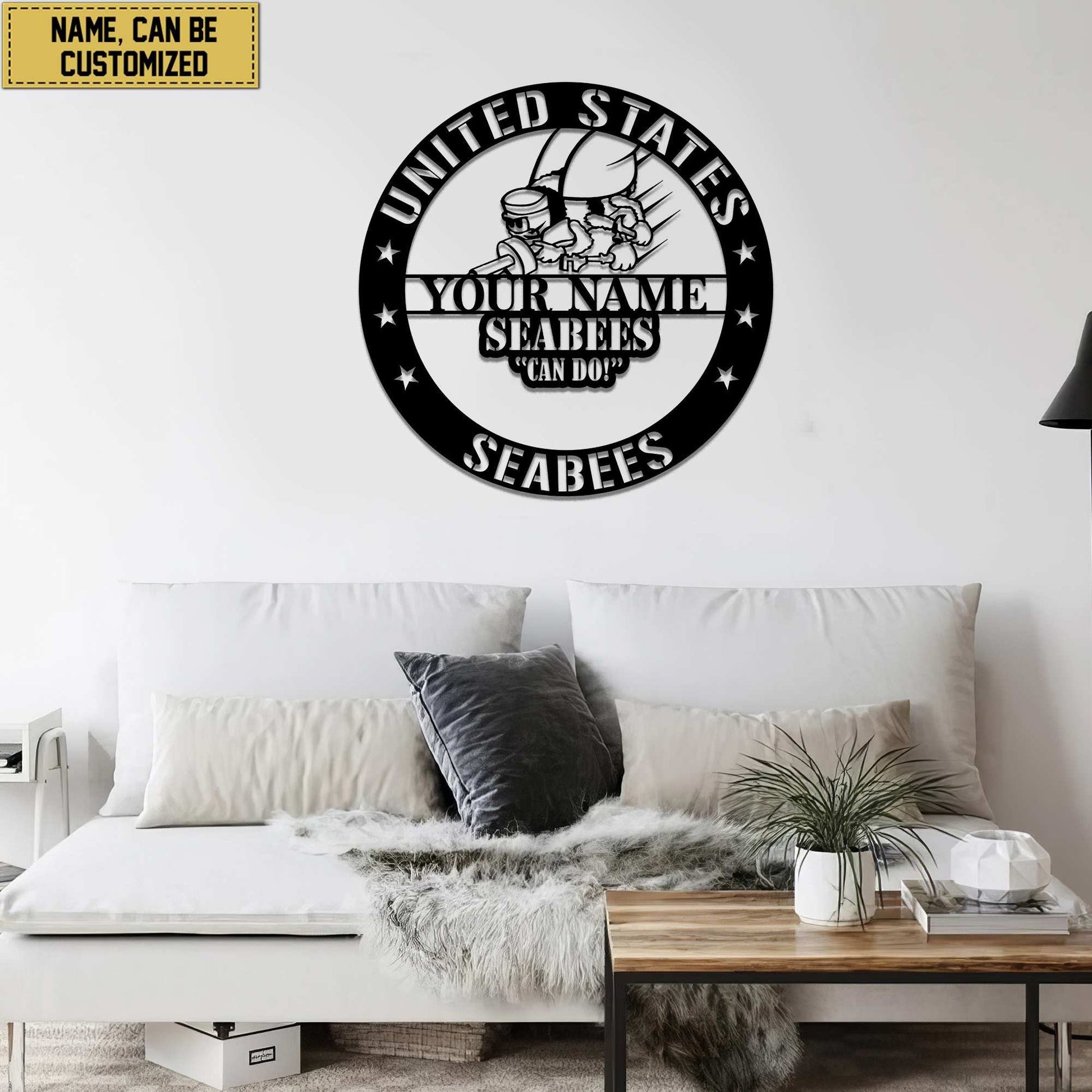 Premium Custom US Seabees Veteran Metal Signs VPVC900709, Gifts For Seabees Veteran, Best Gifts On Father's Day, Armed Forces Day, Independence Day, Veterans Day.