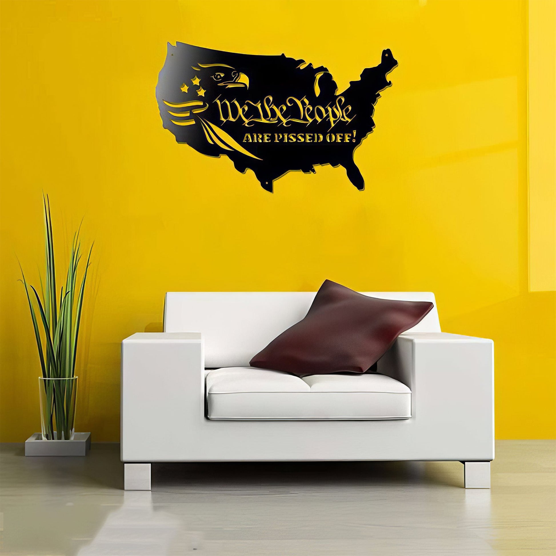 Premium US Veteran Metal Signs VPVC901152, Gifts For US Veteran, We The People Are Pissed Off Sign Independence Day Veteran Day Patriotic Decor Gift