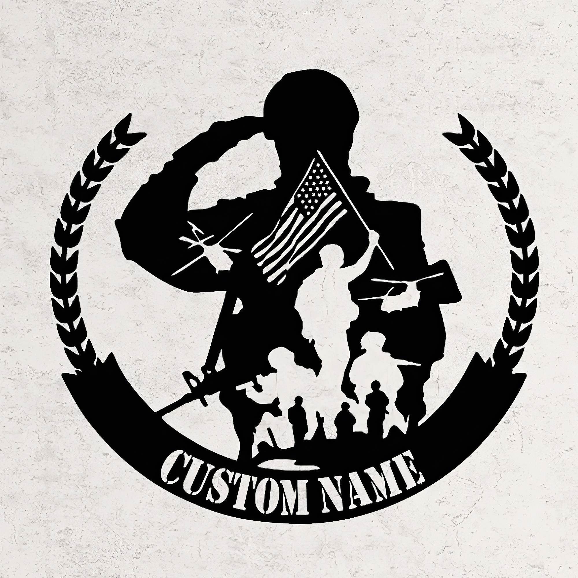 Premium Custom US Veteran Metal Signs VPVC901159, Gifts For US Veteran, US Flag Veteran Salute Soldier Metal Art Sign Personalized Metal Name Signs Veterans Day Gift
