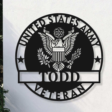 Premium Custom US Army Metal Signs VPVC901175, Gifts For Army Veteran, Army Metal Name Sign, Personalized Army Wall Decor, Christmas Gift for Veteran, Dad Name Honor Sign, Military Dad’s Gift