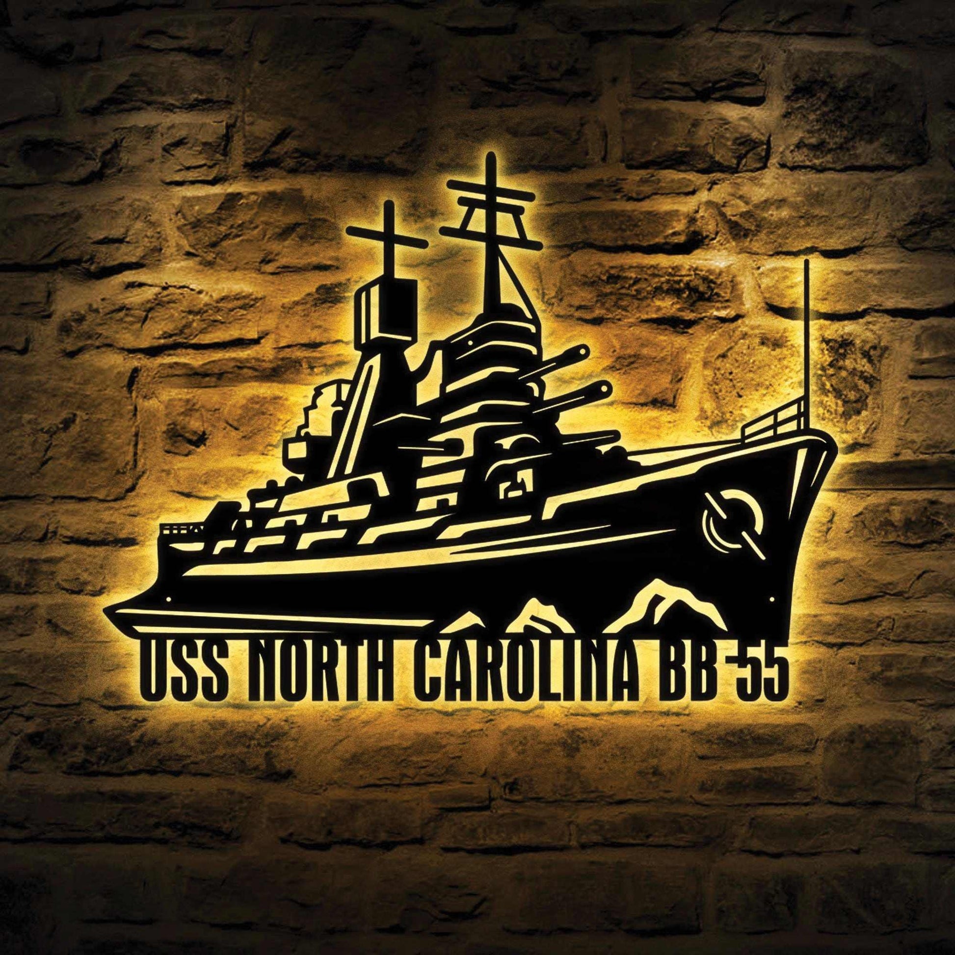 Premium Custom Ship US Navy Metal Signs VPVC901176, Gifts For Navy Veteran, Custom US Navy Ships Metal Sign with Led Light, Battleship Metal Sign, Navy Veterans Gift, Navy Gifts For Men, Fathers Day Gift For Navy Dad