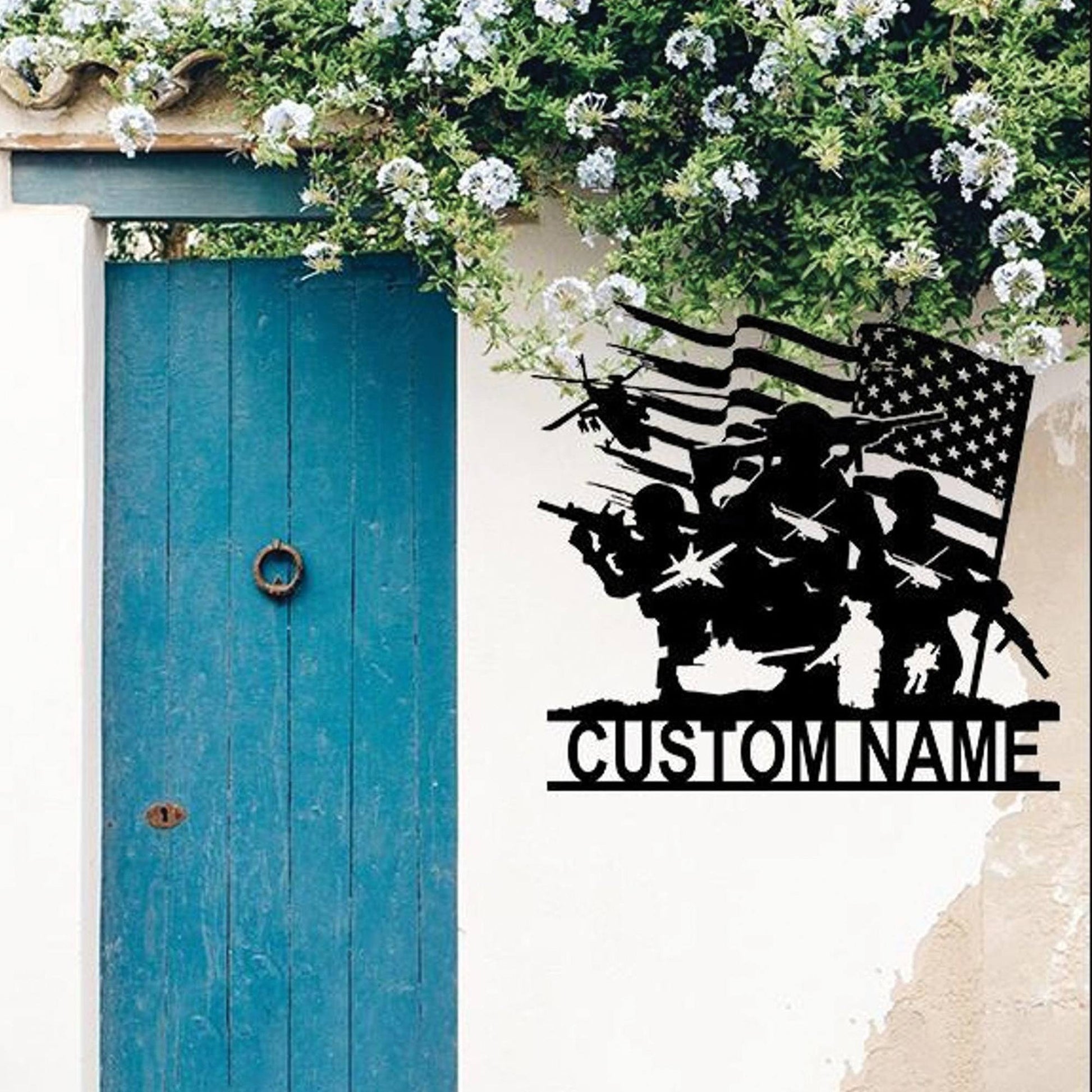 Premium Custom US Veteran Metal Signs VPVC901179, Gifts For US Veteran, Soldiers Veteran Metal Sign, US Soldier Metal Sign, Patriotic American Flag Metal Wall Art, Family Name Sign for House