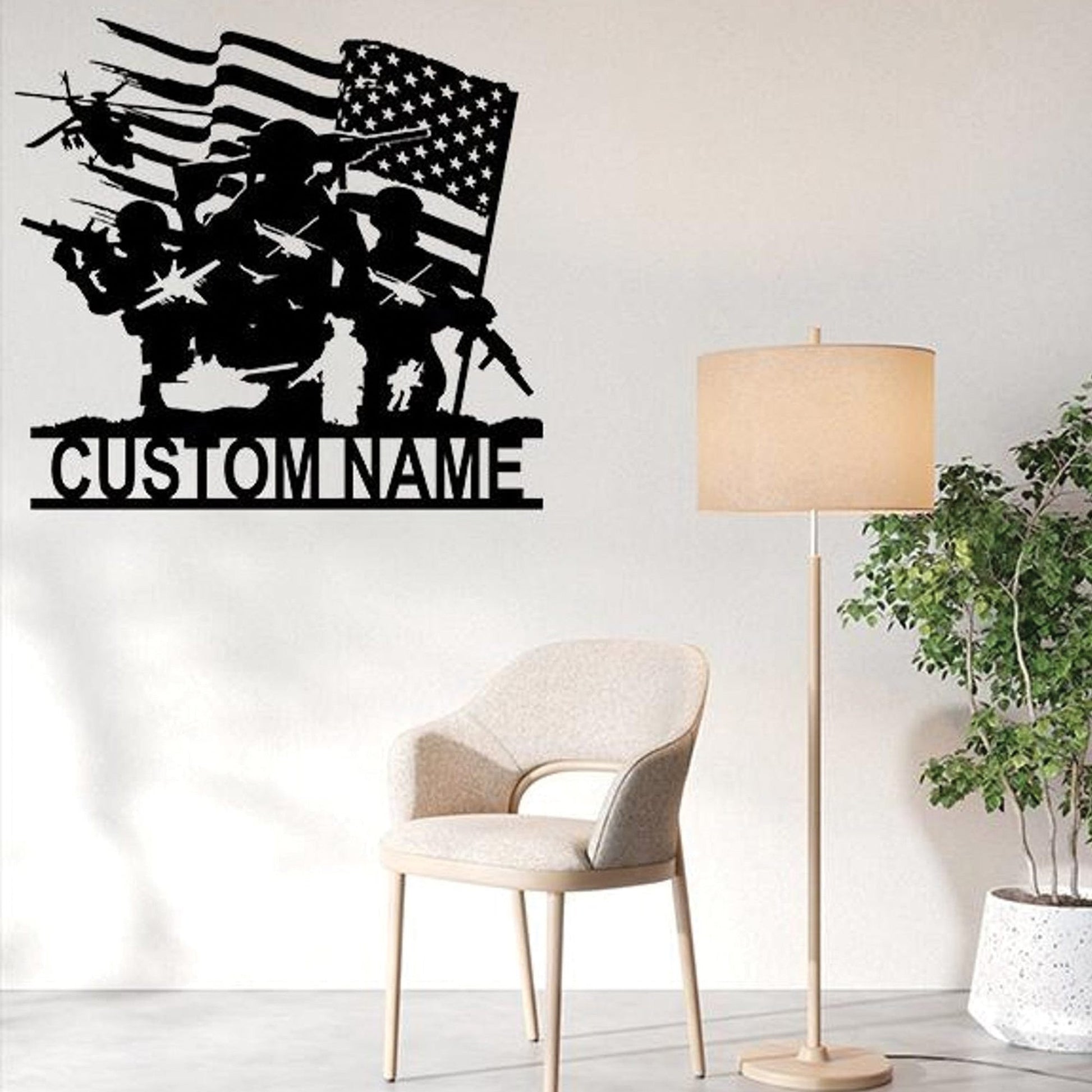 Premium Custom US Veteran Metal Signs VPVC901179, Gifts For US Veteran, Soldiers Veteran Metal Sign, US Soldier Metal Sign, Patriotic American Flag Metal Wall Art, Family Name Sign for House