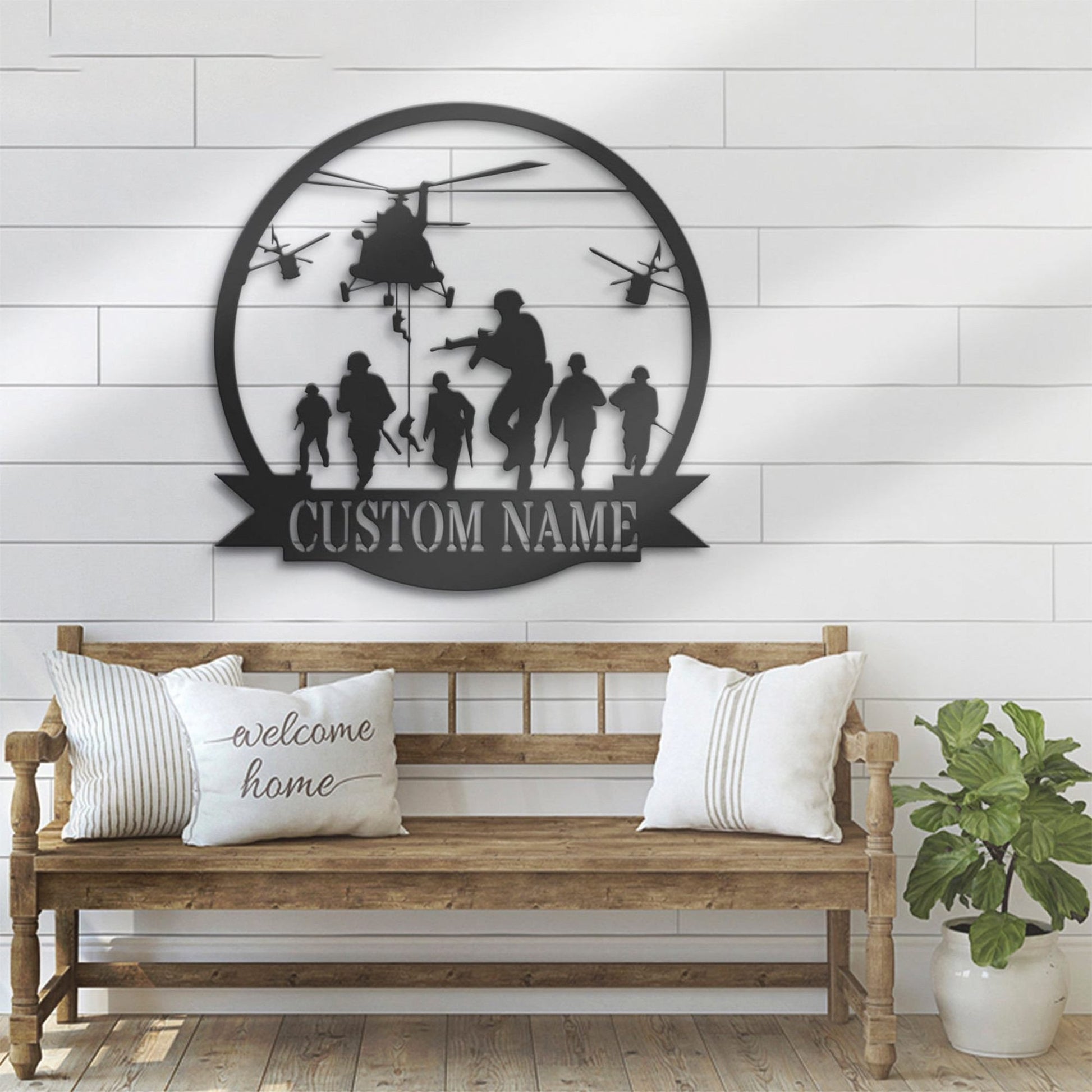 Premium Custom US Veteran Metal Signs VPVC901182, Gifts For US Veteran, US Soldier Helicopter Military Metal Wall Art, Personalized American Sign, Home Decor Veteran Patriotic Decoration