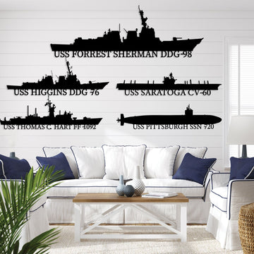 Premium Custom Ship Metal Signs VPVC901185, Gifts For US Veteran, Gifts For Navy Veteran