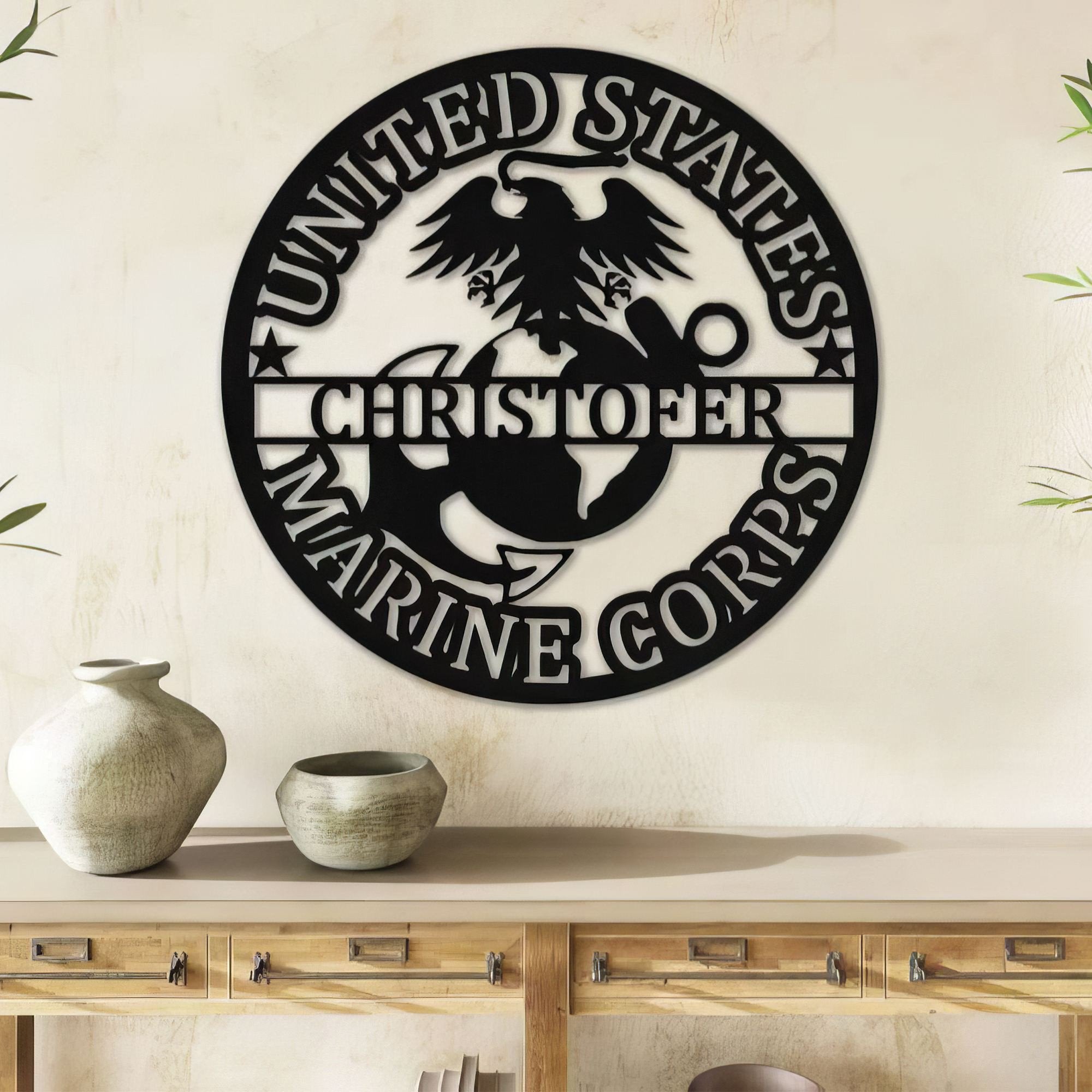 Premium Custom US Metal Signs VPVC901190, Gifts For Marine Veteran, Gift for Soldiers