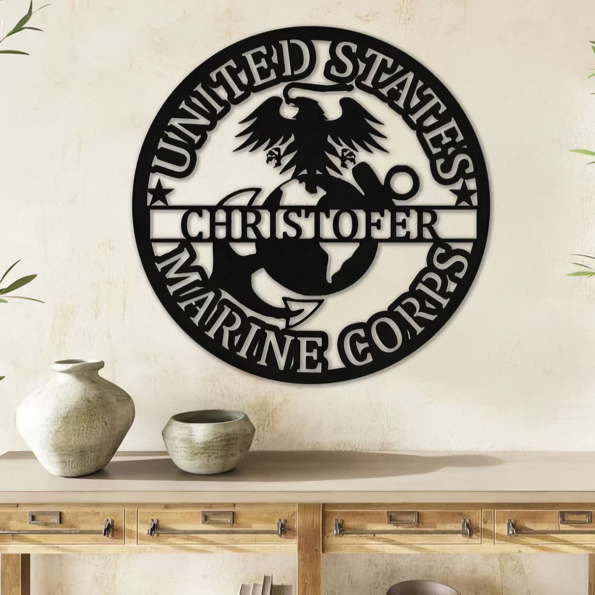 Premium Custom US Metal Signs VPVC901190, Gifts For Marine Veteran, Gift for Soldiers