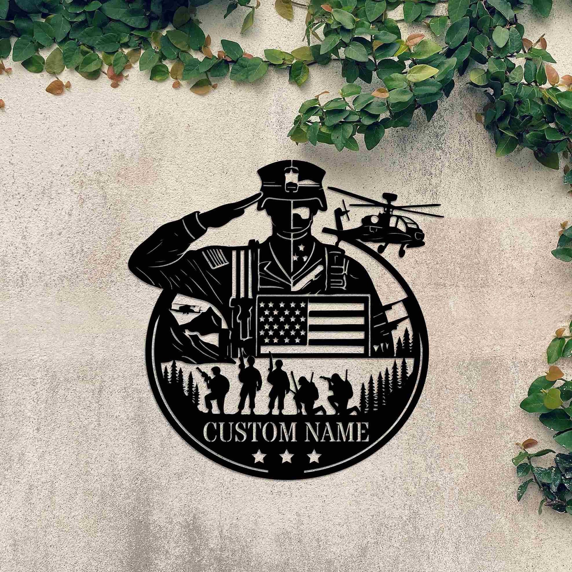 Premium Custom US Metal Signs VPVC901194, Gifts For US Veteran, US Soldier Metal Wall Art