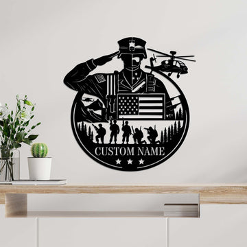 Premium Custom US Metal Signs VPVC901194, Gifts For US Veteran, US Soldier Metal Wall Art