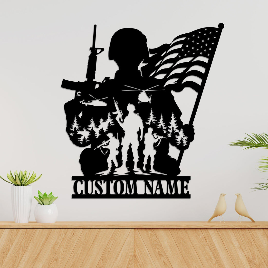 Premium Custom US Metal Signs VPVC901195, Gifts For US Veteran, US Soldier Patriotic Gift Veteran Gift Metal Home Decor