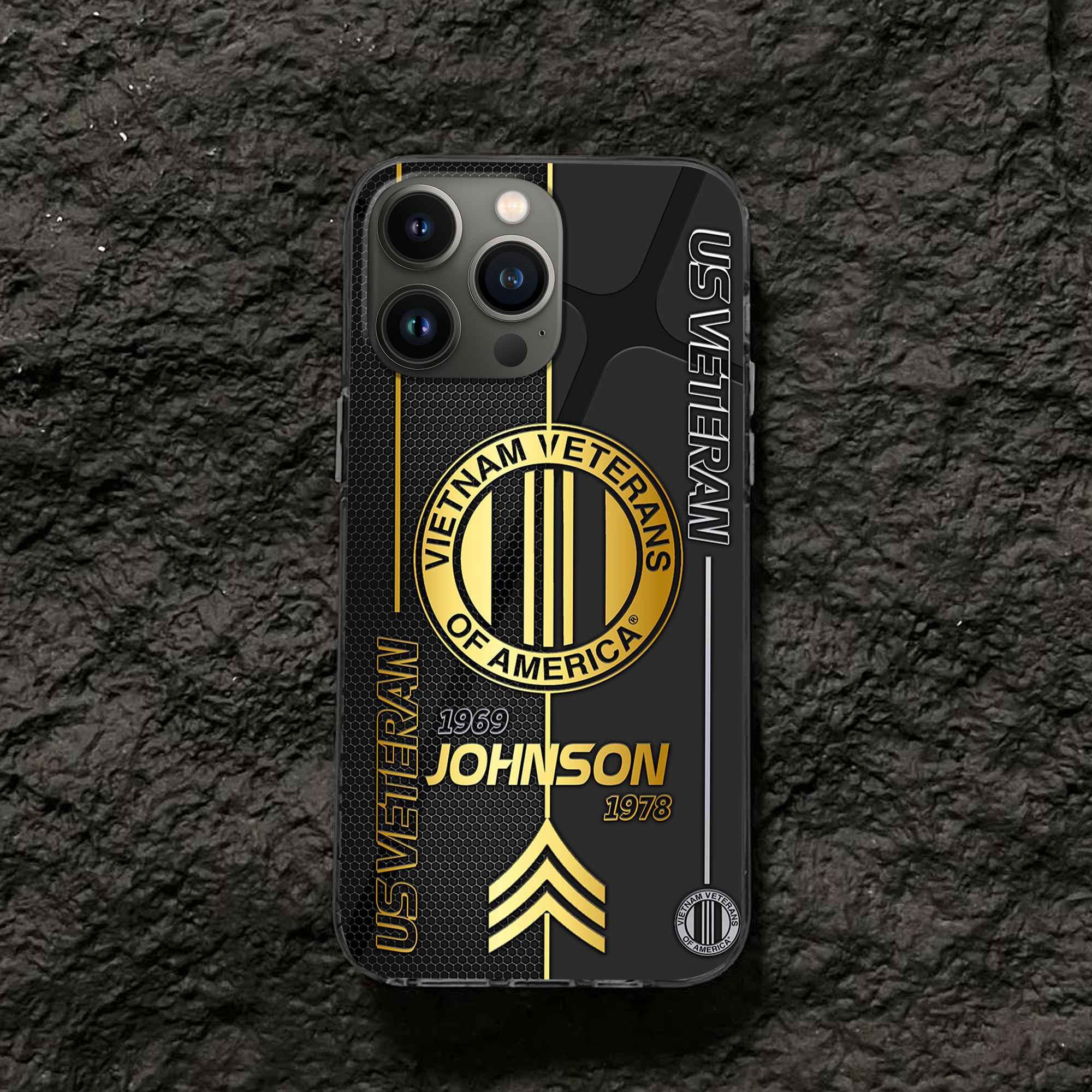 Unique Custom Name, Rank,Year Vietnam Veteran Phone Case VPVC502706, Gifts For Vietnam Veteran, Gifts For Dad, For Husband, Best Gifts On Father's Day, Independence Day, Veterans Day.