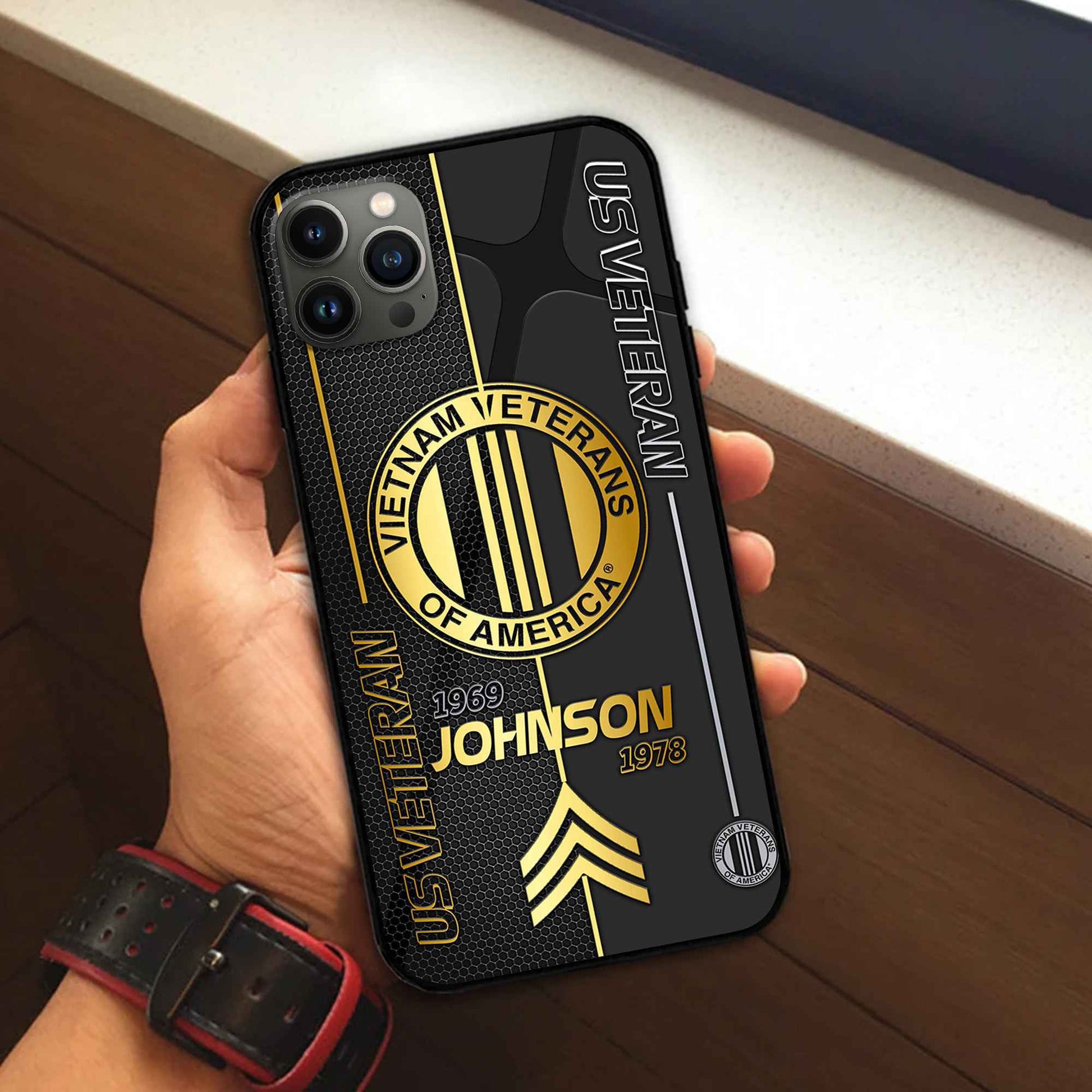 Unique Custom Name, Rank,Year Vietnam Veteran Phone Case VPVC502706, Gifts For Vietnam Veteran, Gifts For Dad, For Husband, Best Gifts On Father's Day, Independence Day, Veterans Day.