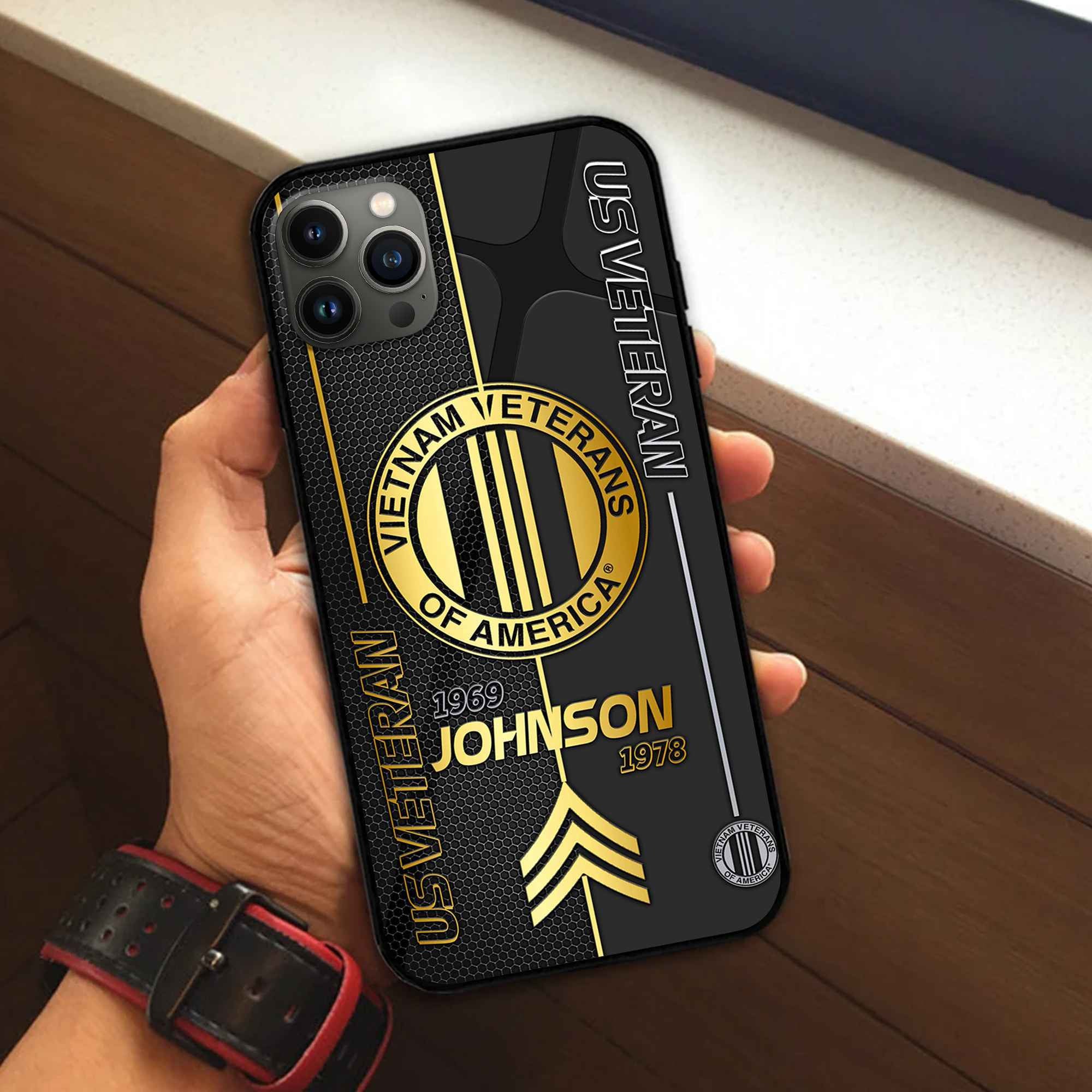 Unique Custom Name, Rank,Year Vietnam Veteran Phone Case VPVC502706, Gifts For Vietnam Veteran, Gifts For Dad, For Husband, Best Gifts On Father's Day, Independence Day, Veterans Day.