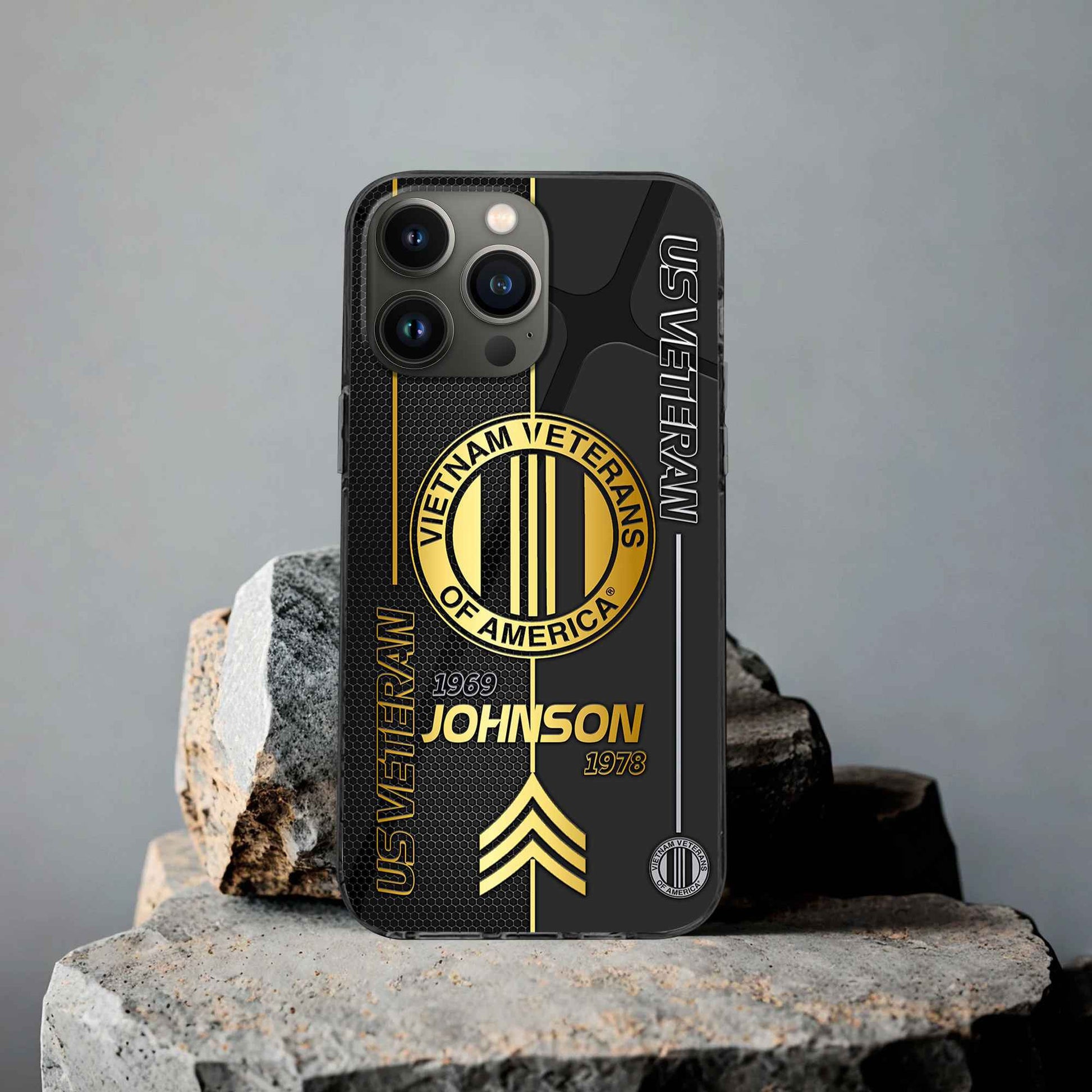 Unique Custom Name, Rank,Year Vietnam Veteran Phone Case VPVC502706, Gifts For Vietnam Veteran, Gifts For Dad, For Husband, Best Gifts On Father's Day, Independence Day, Veterans Day.