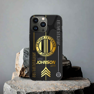 Unique Custom Name, Rank,Year Vietnam Veteran Phone Case VPVC502706, Gifts For Vietnam Veteran, Gifts For Dad, For Husband, Best Gifts On Father's Day, Independence Day, Veterans Day.