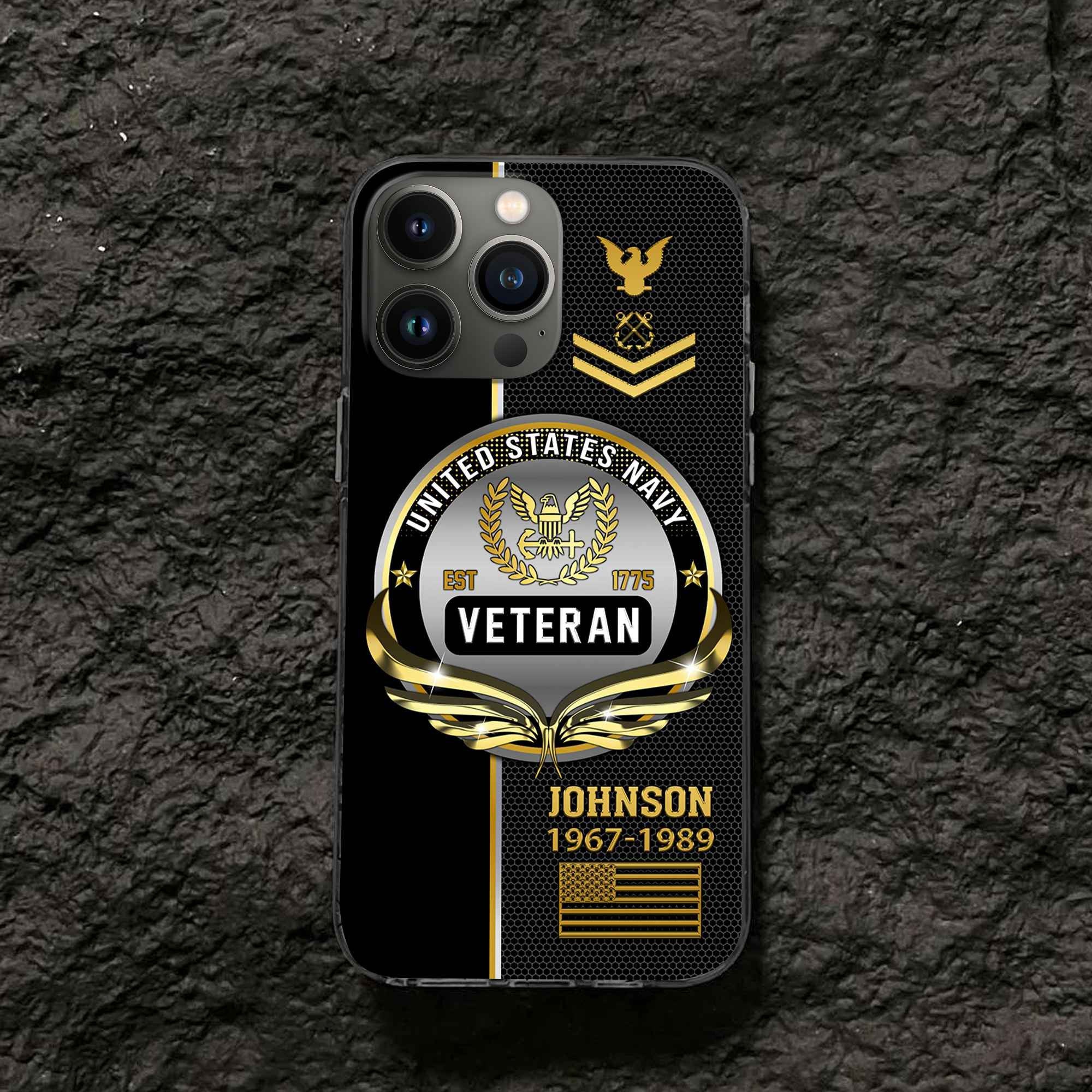 US Navy Custom Phone Case VPVC502902, Gifts For Navy Veteran, Best Gifts On Father's Day, Armed Forces Day, Independence Day, Veterans Day.