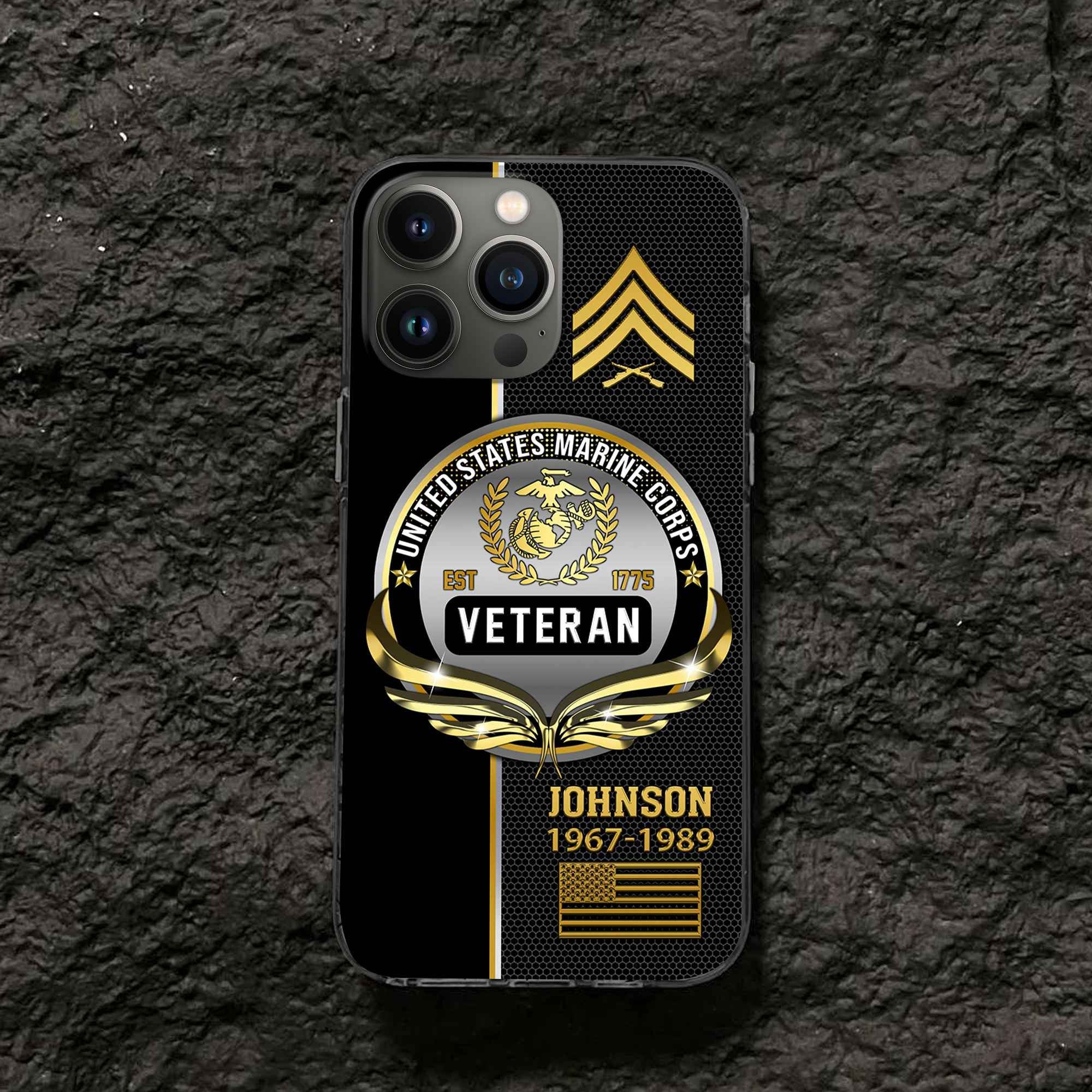 USMC Custom Phone Case VPVC502903, Gifts For Marine Veteran, Best Gifts On Father's Day, Armed Forces Day, Independence Day, Veterans Day.