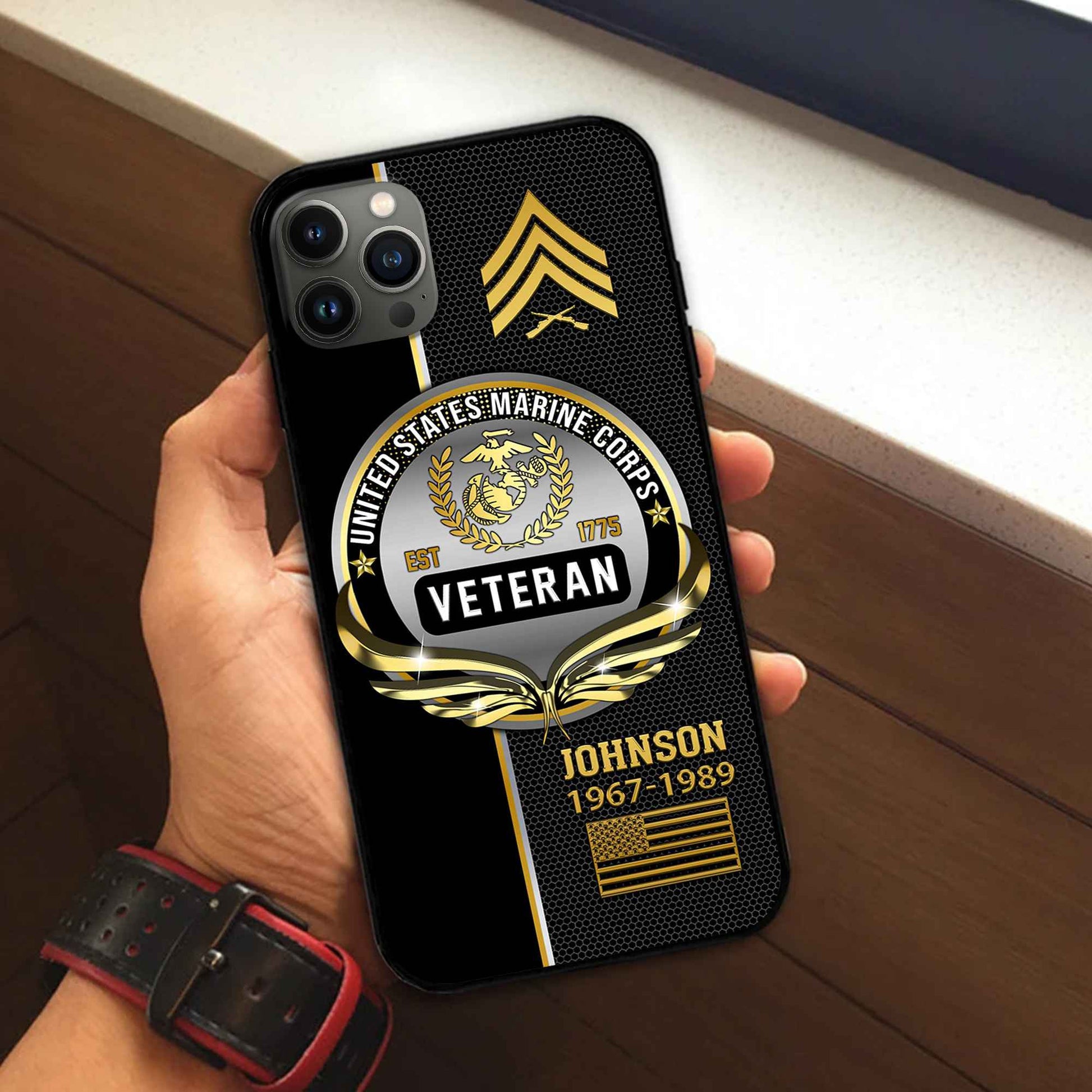 USMC Custom Phone Case VPVC502903, Gifts For Marine Veteran, Best Gifts On Father's Day, Armed Forces Day, Independence Day, Veterans Day.