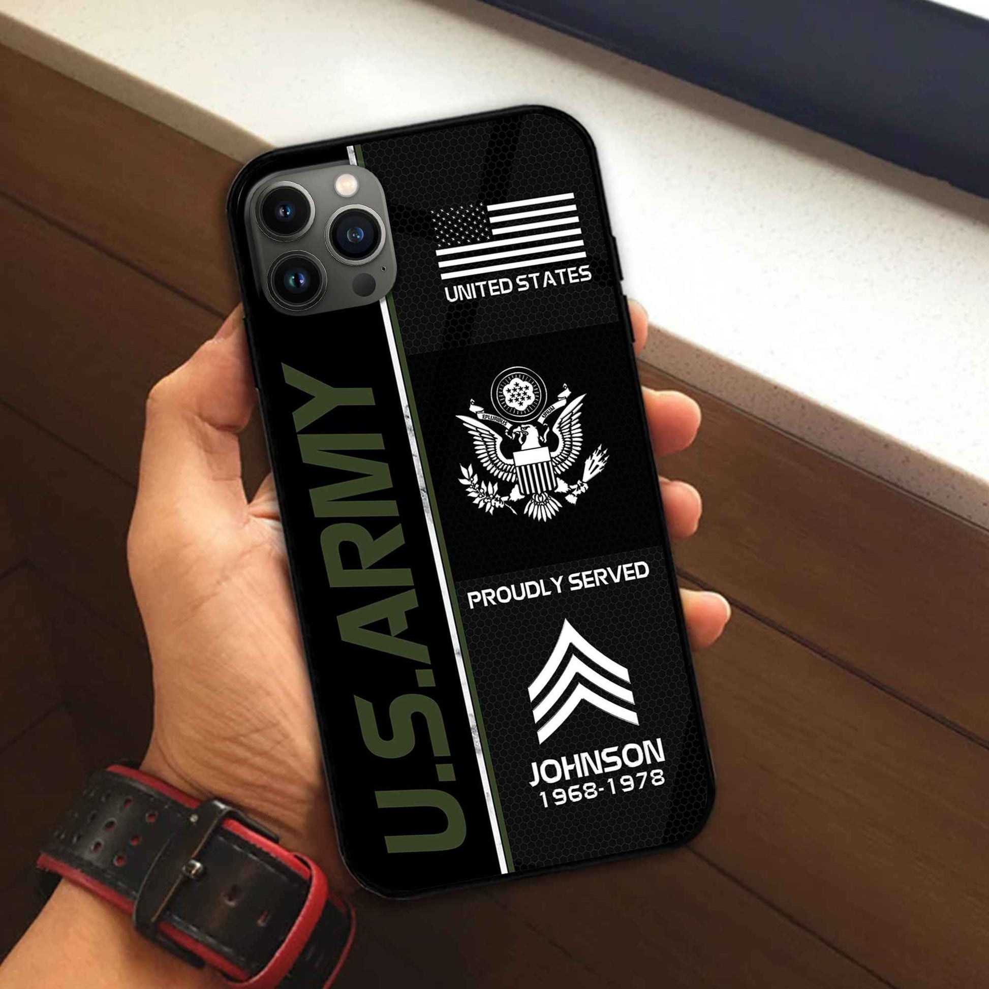 Premium Custom US Army Phone Case VPVC503101, Gifts For Army Veteran, Gifts For Dad, For Husband, Best Gifts On Father's Day, Armed Forces Day, Independence Day, Veterans Day.