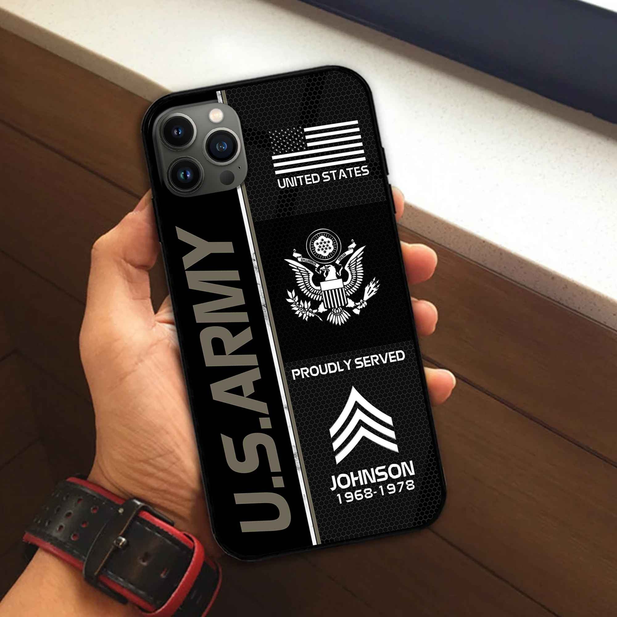 Premium Custom US Army Phone Case VPVC503110, Gifts For Army Veteran, Gifts For Dad, For Husband, Best Gifts On Father's Day, Armed Forces Day, Independence Day, Veterans Day.