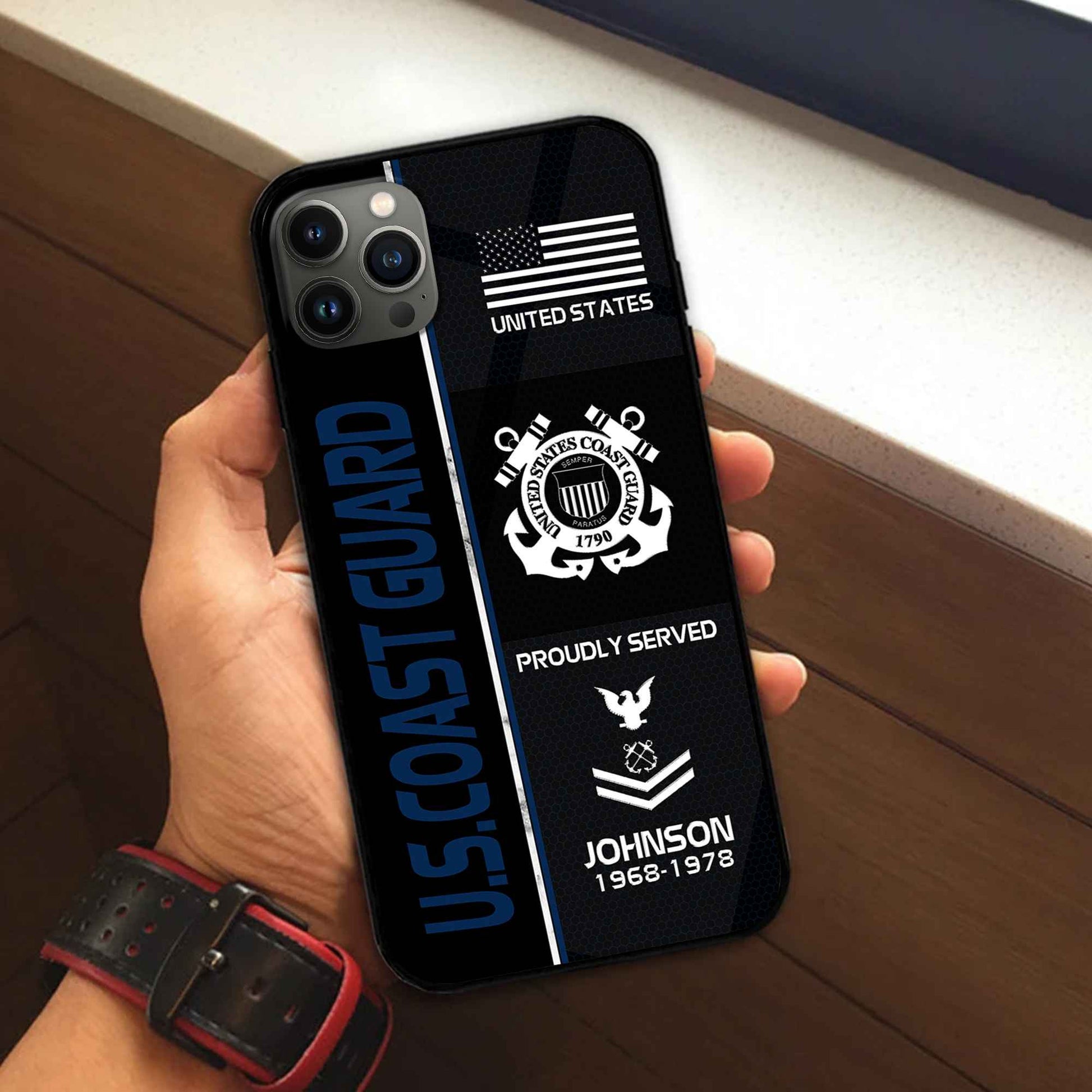 Premium Custom USCG Phone Case VPVC503105, Gifts For Coast Guard Veteran, Gifts For Dad, For Husband, Best Gifts On Father's Day, Armed Forces Day, Independence Day, Veterans Day.