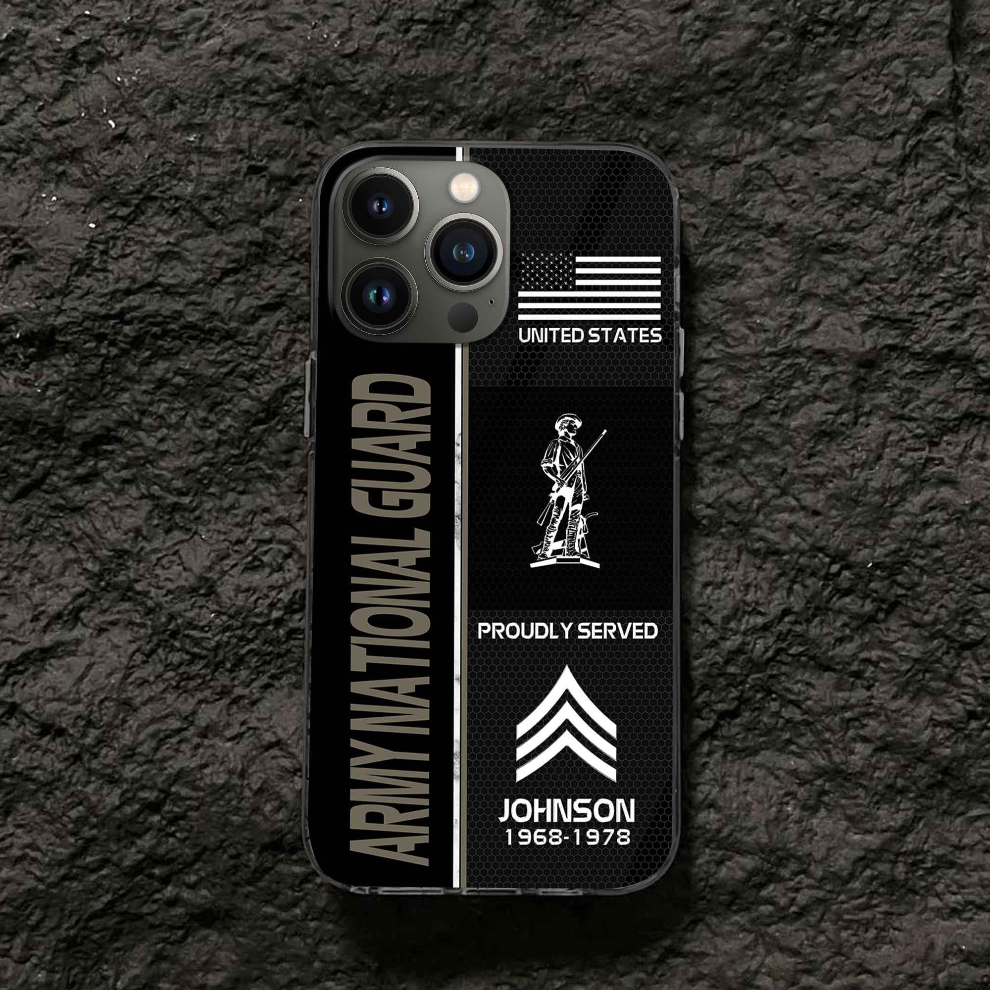 Premium Custom US Army National Guard Phone Case VPVC503108, Gifts For Army National Guard Veteran, Gifts For Dad, For Husband, Best Gifts On Father's Day, Armed Forces Day, Independence Day, Veterans Day.