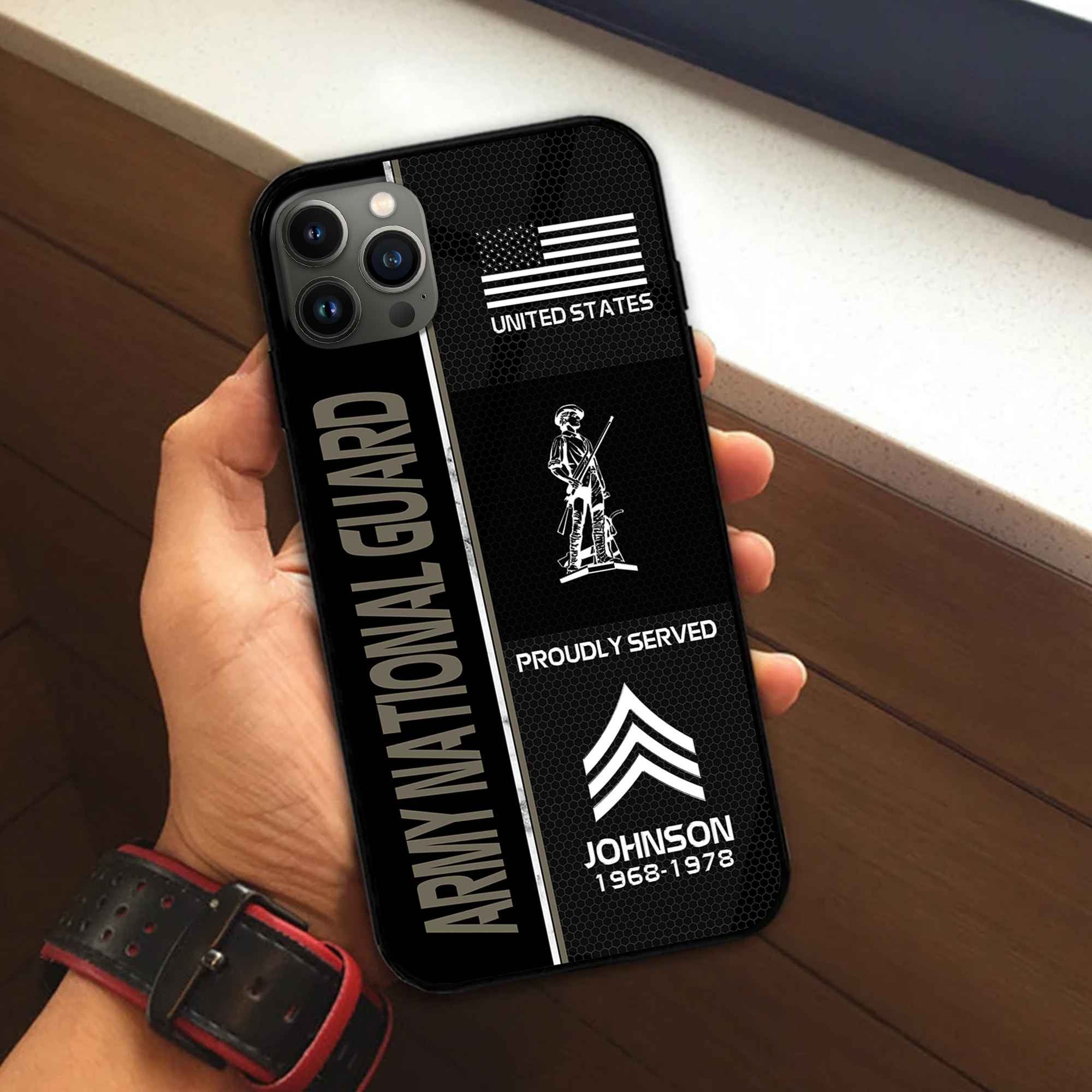 Premium Custom US Army National Guard Phone Case VPVC503108, Gifts For Army National Guard Veteran, Gifts For Dad, For Husband, Best Gifts On Father's Day, Armed Forces Day, Independence Day, Veterans Day.